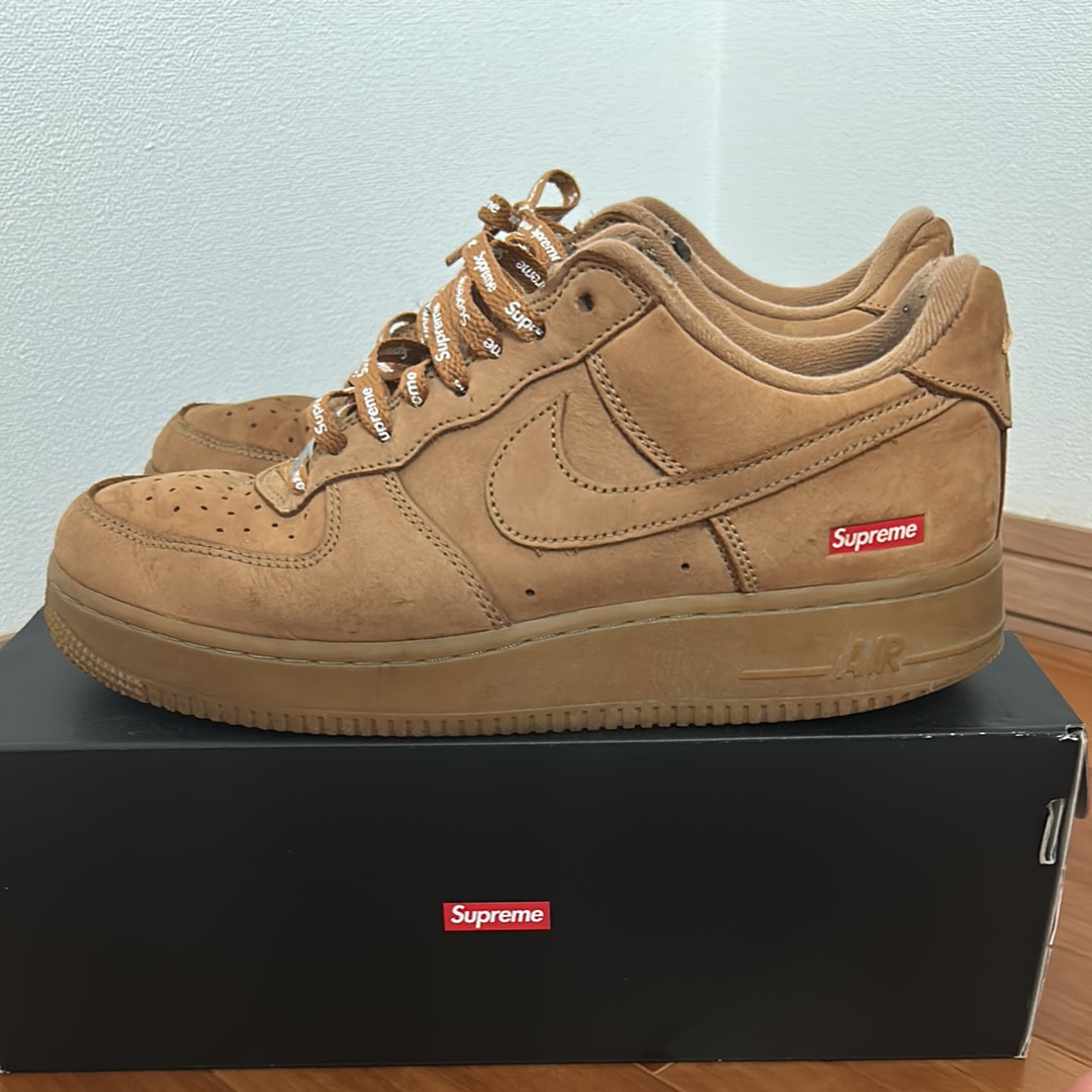Supreme × Nike Air Force 1 Low "Flax/Wheat"