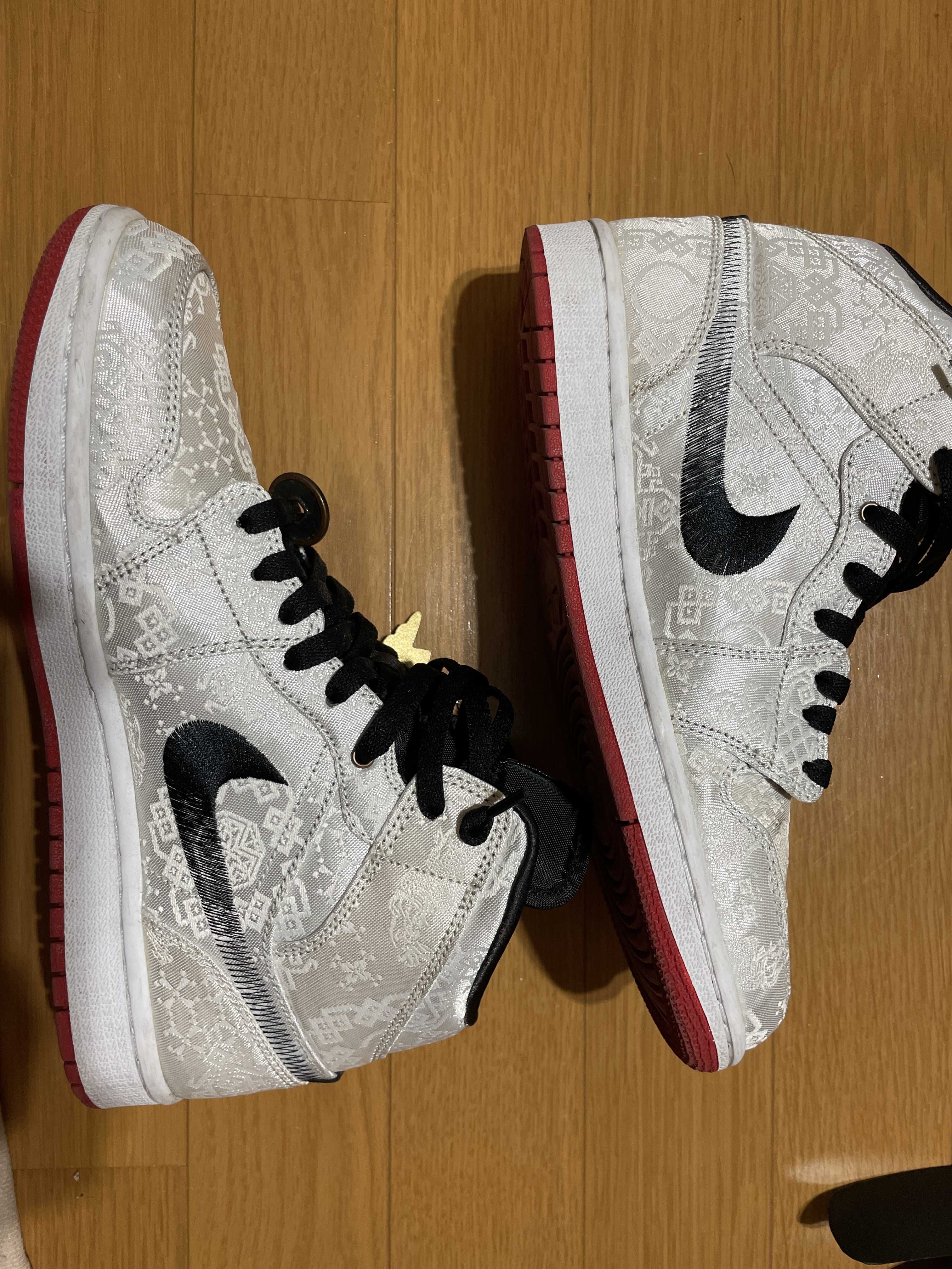 CLOT × Nike Air Jordan 1 Mid SE Fearless "White/Black/Red"