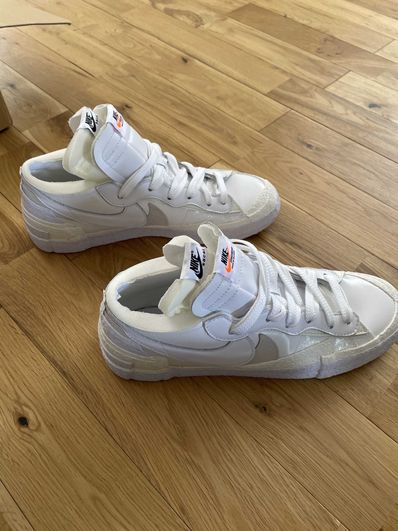 sacai × Nike Blazer Low "White Patent Leather"