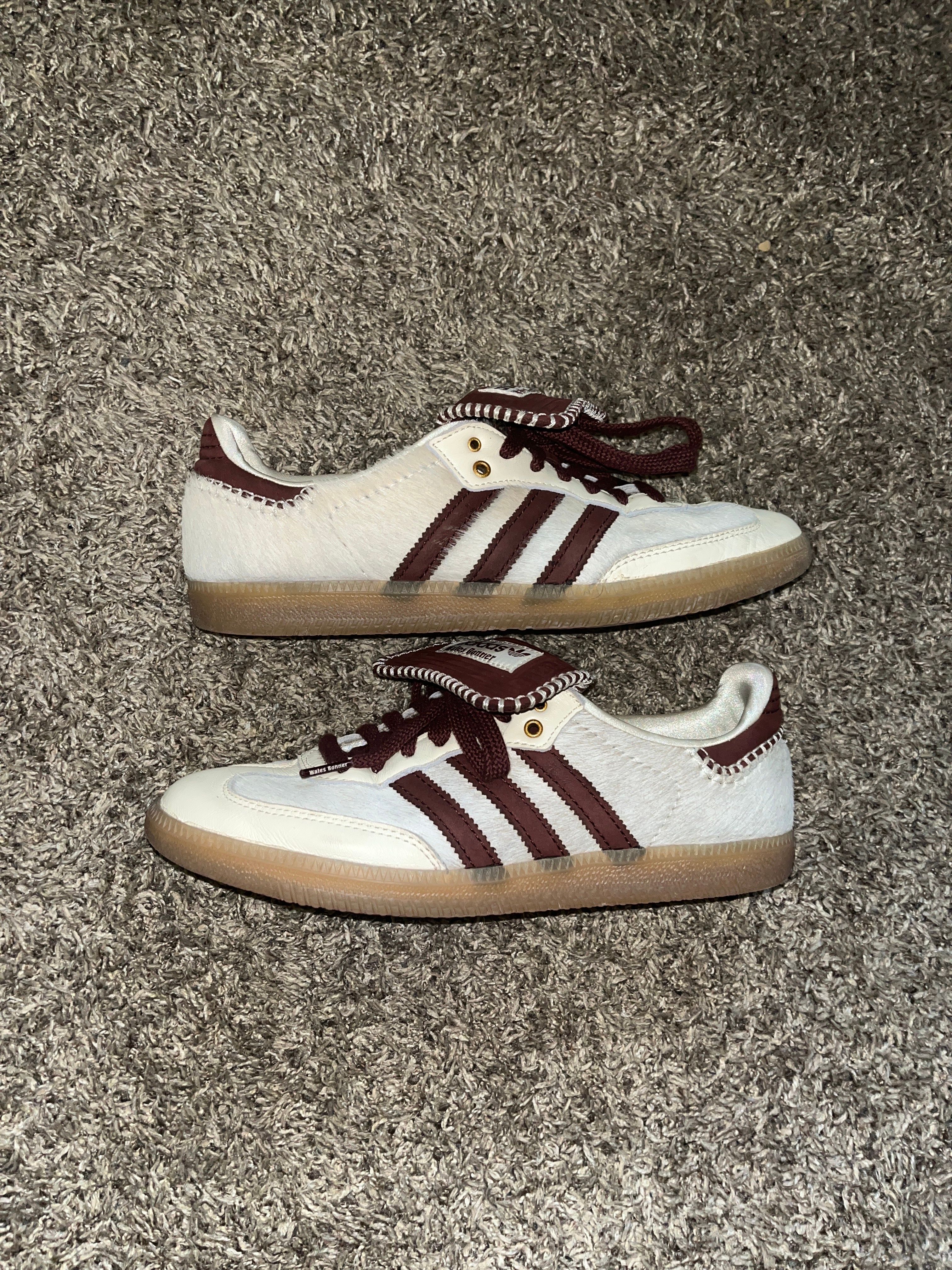 Wales Bonner × adidas Samba Pony Tonal Low "Cream White/Mystery Brown"