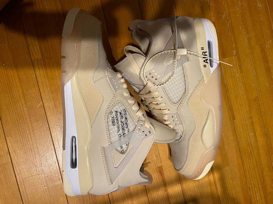Off-White × Nike Women's Air Jordan 4 SP "Sail"