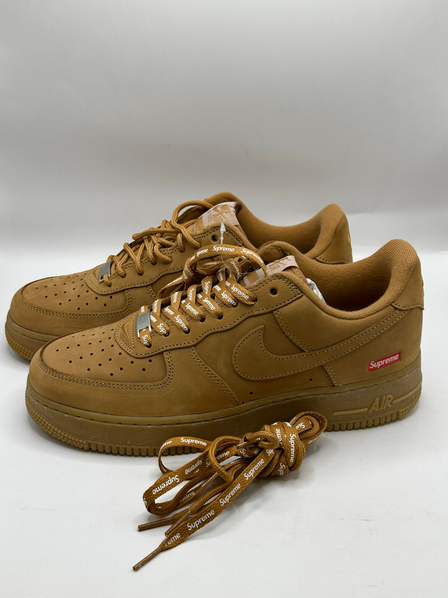 Supreme × Nike Air Force 1 Low "Flax/Wheat"