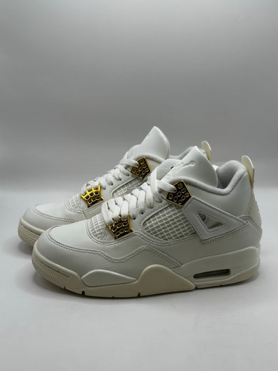 Nike Women's Air Jordan 4 Retro "White & Gold"
