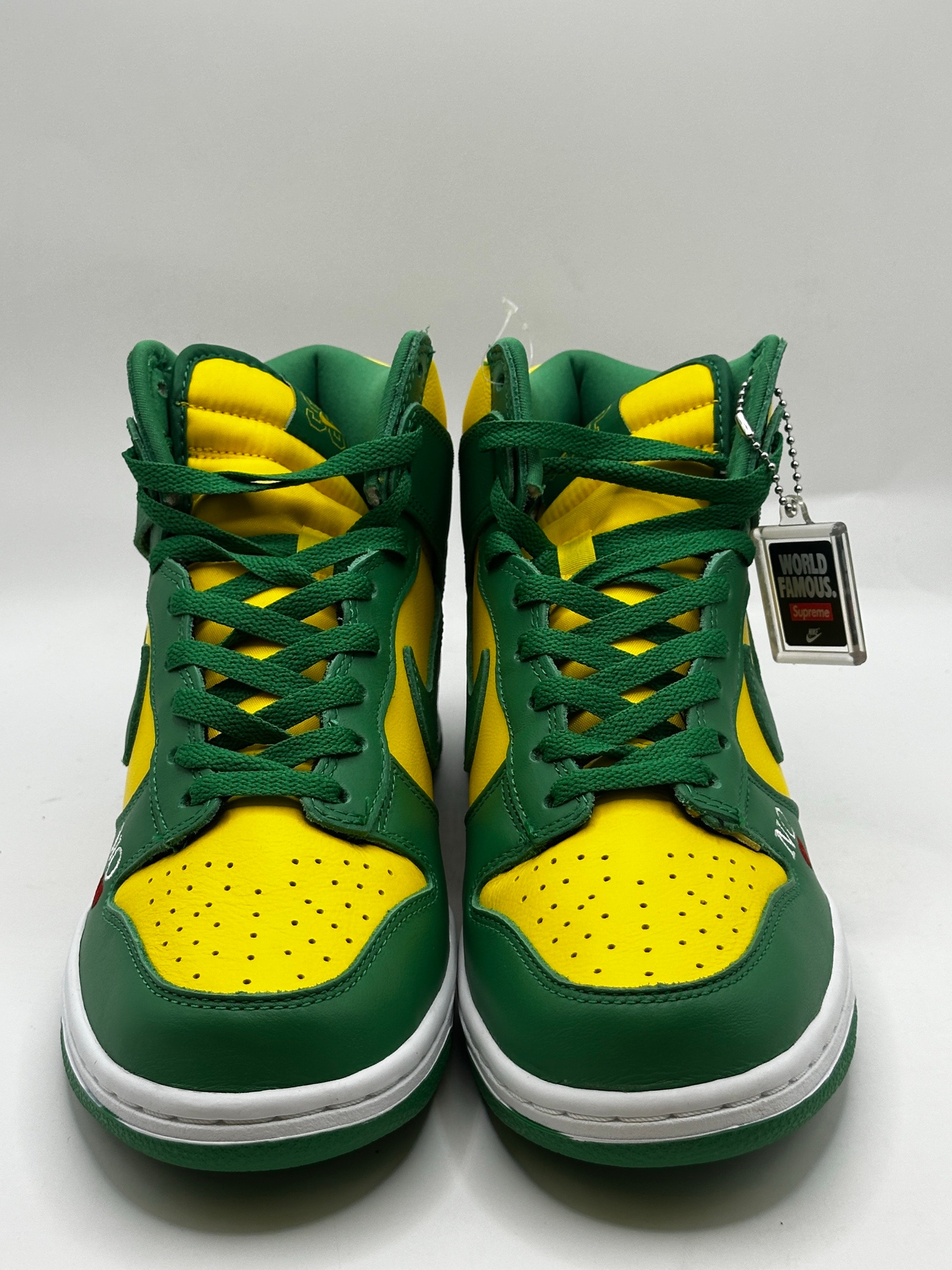 Supreme × Nike SB Dunk High By Any Means "Brazil"