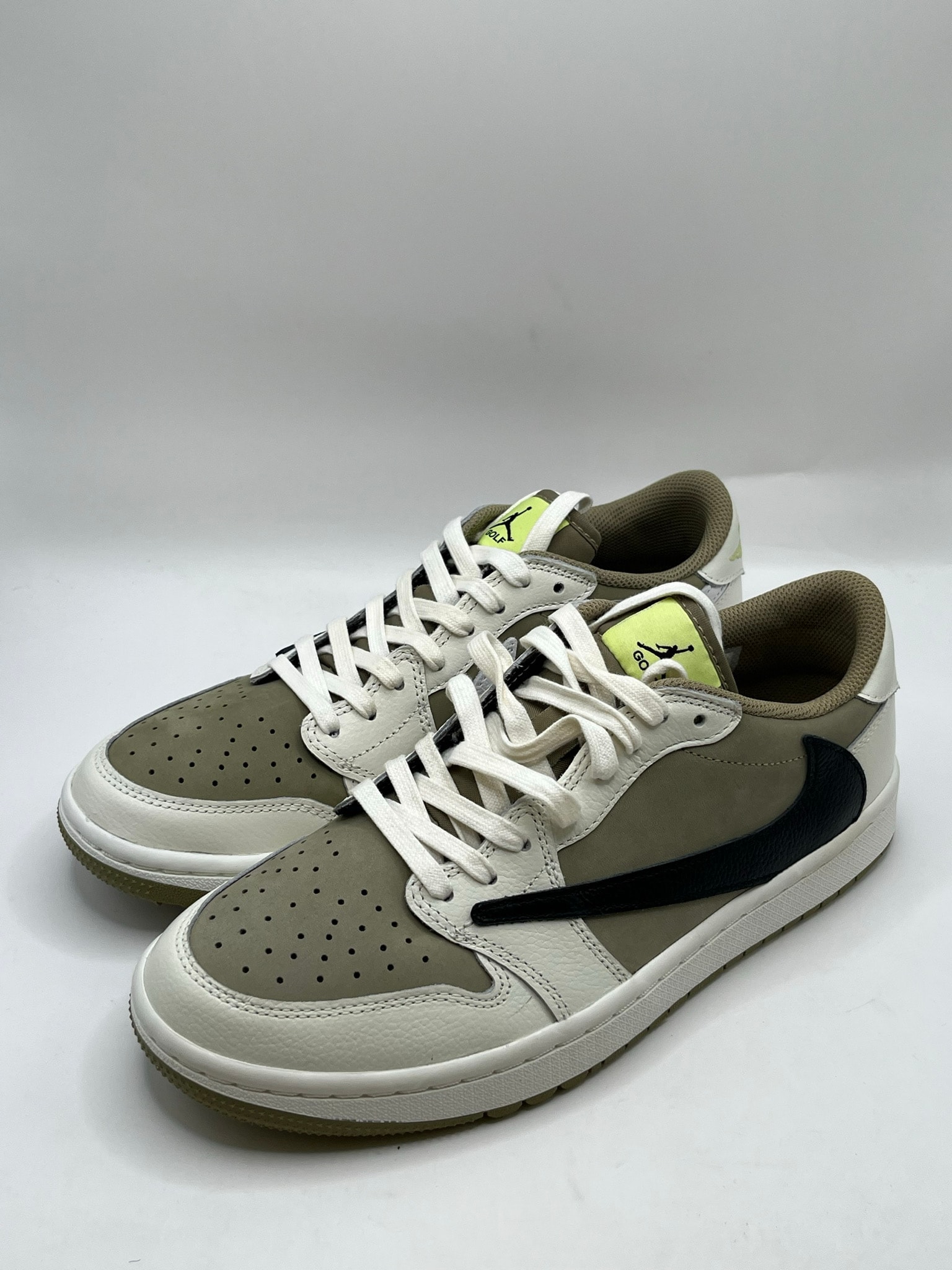 Travis Scott × Nike Air Jordan 1 Low Golf NRG "Neutral Olive"