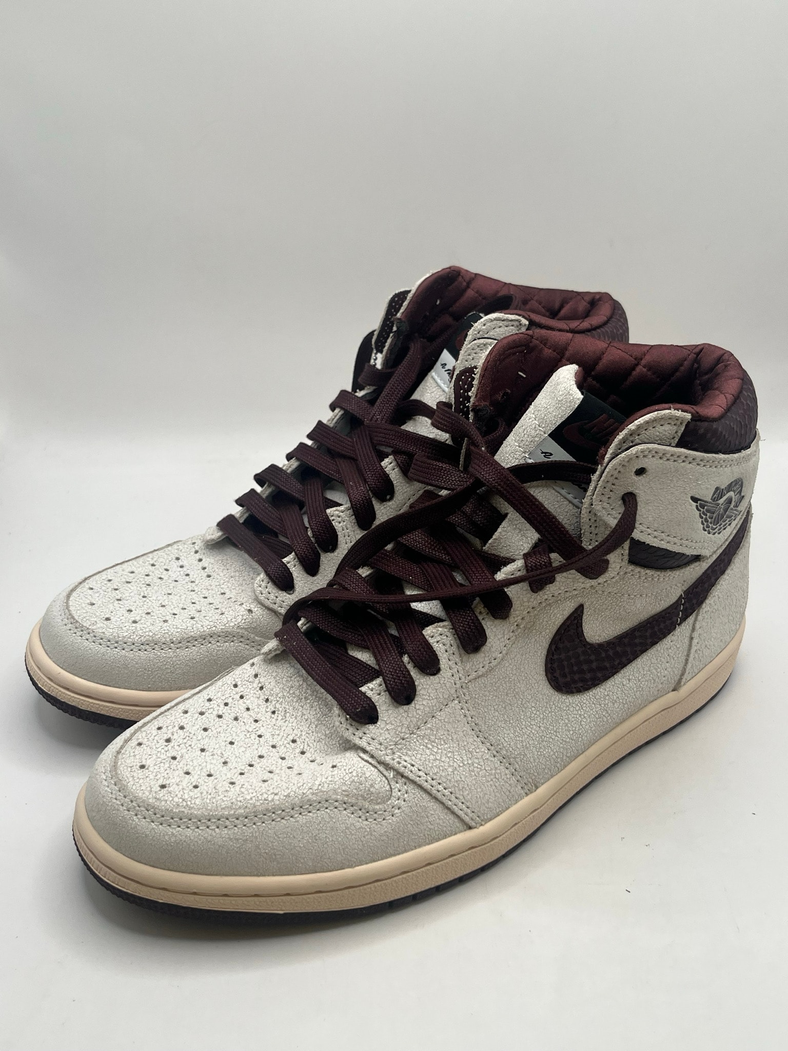 A Ma Maniere × Nike Air Jordan 1 Retro High OG "Sail and Burgundy"