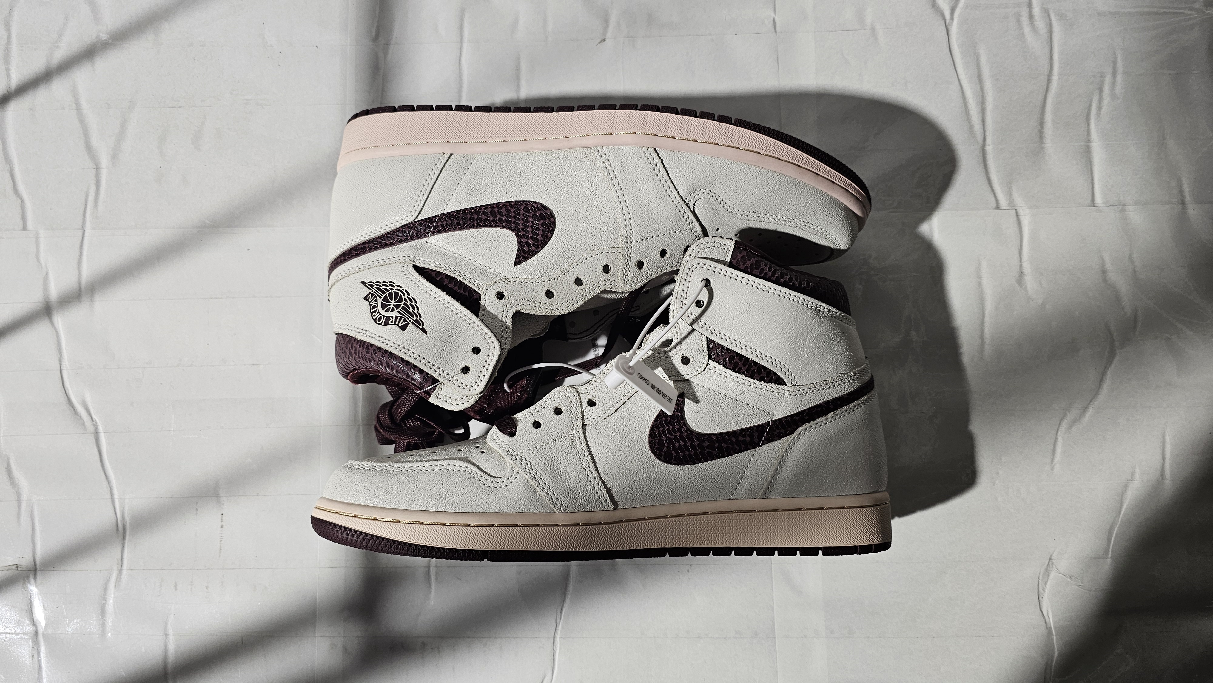 A Ma Maniere × Nike Air Jordan 1 Retro High OG "Sail and Burgundy"