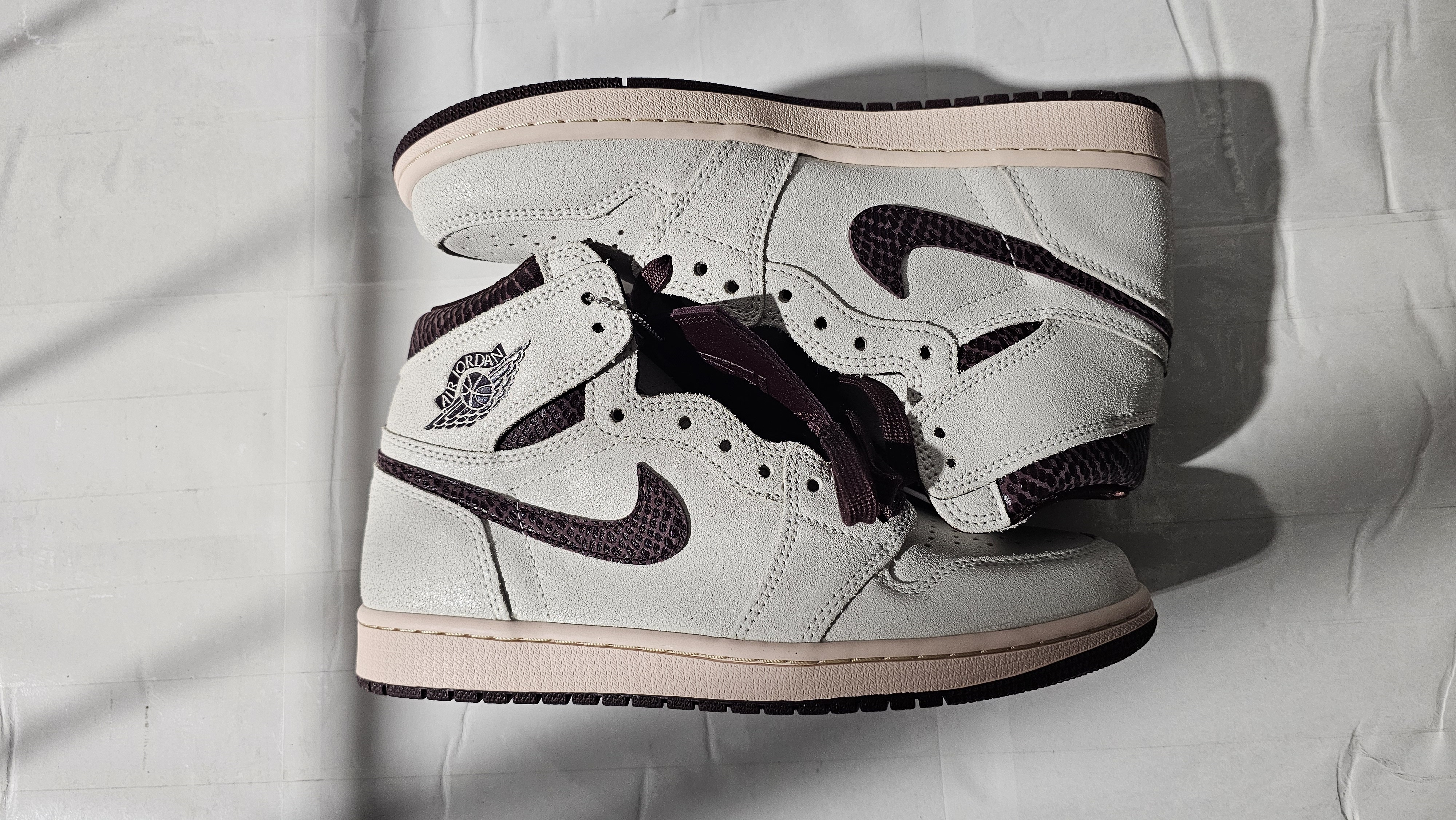A Ma Maniere × Nike Air Jordan 1 Retro High OG "Sail and Burgundy"