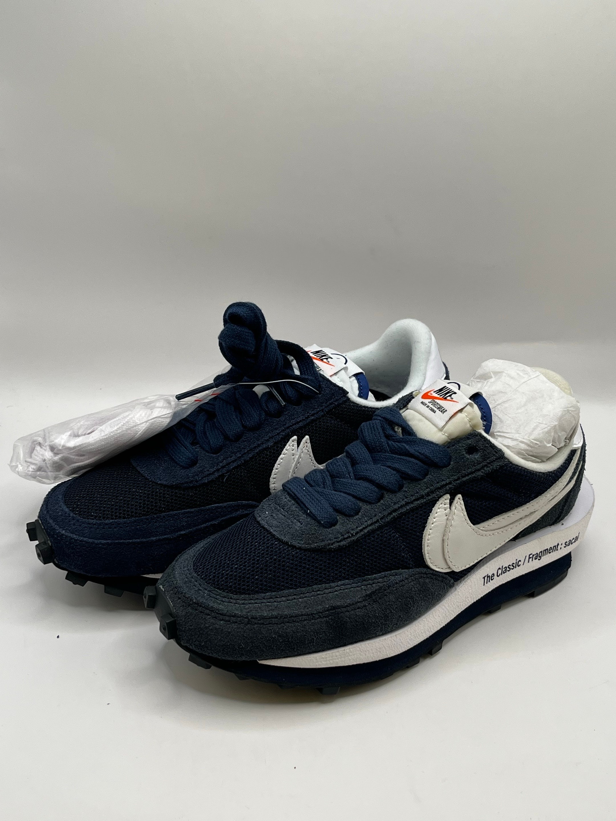 fragment design × sacai × Nike LD Waffle "Blackended Blue"
