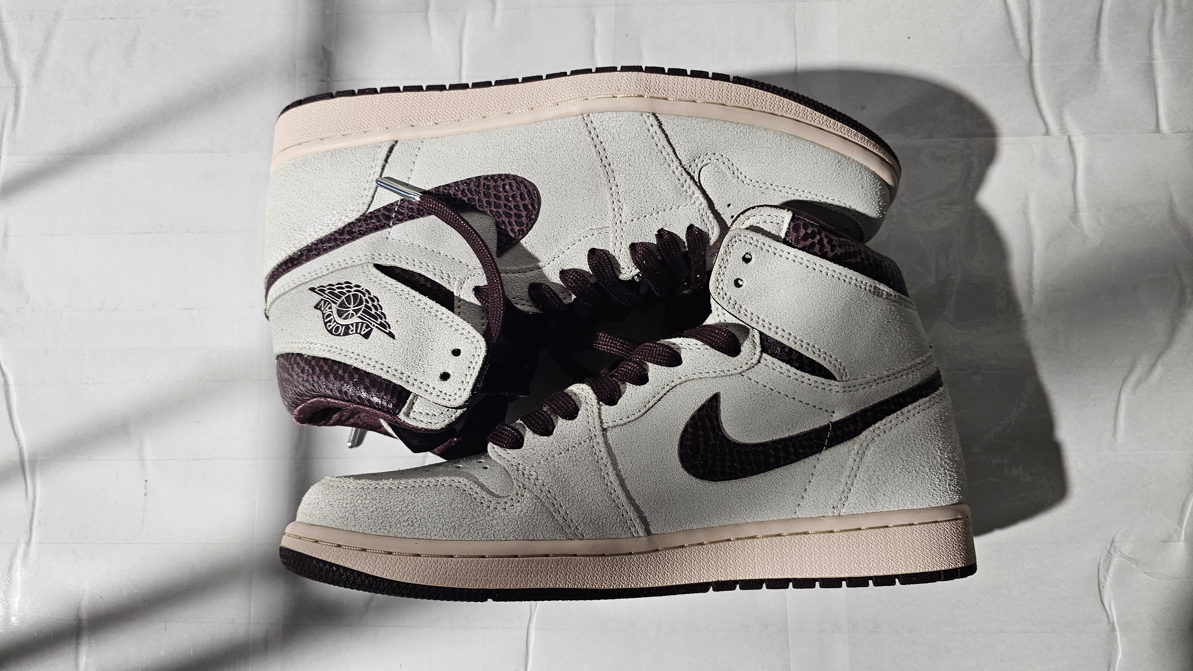 A Ma Maniere × Nike Air Jordan 1 Retro High OG "Sail and Burgundy"