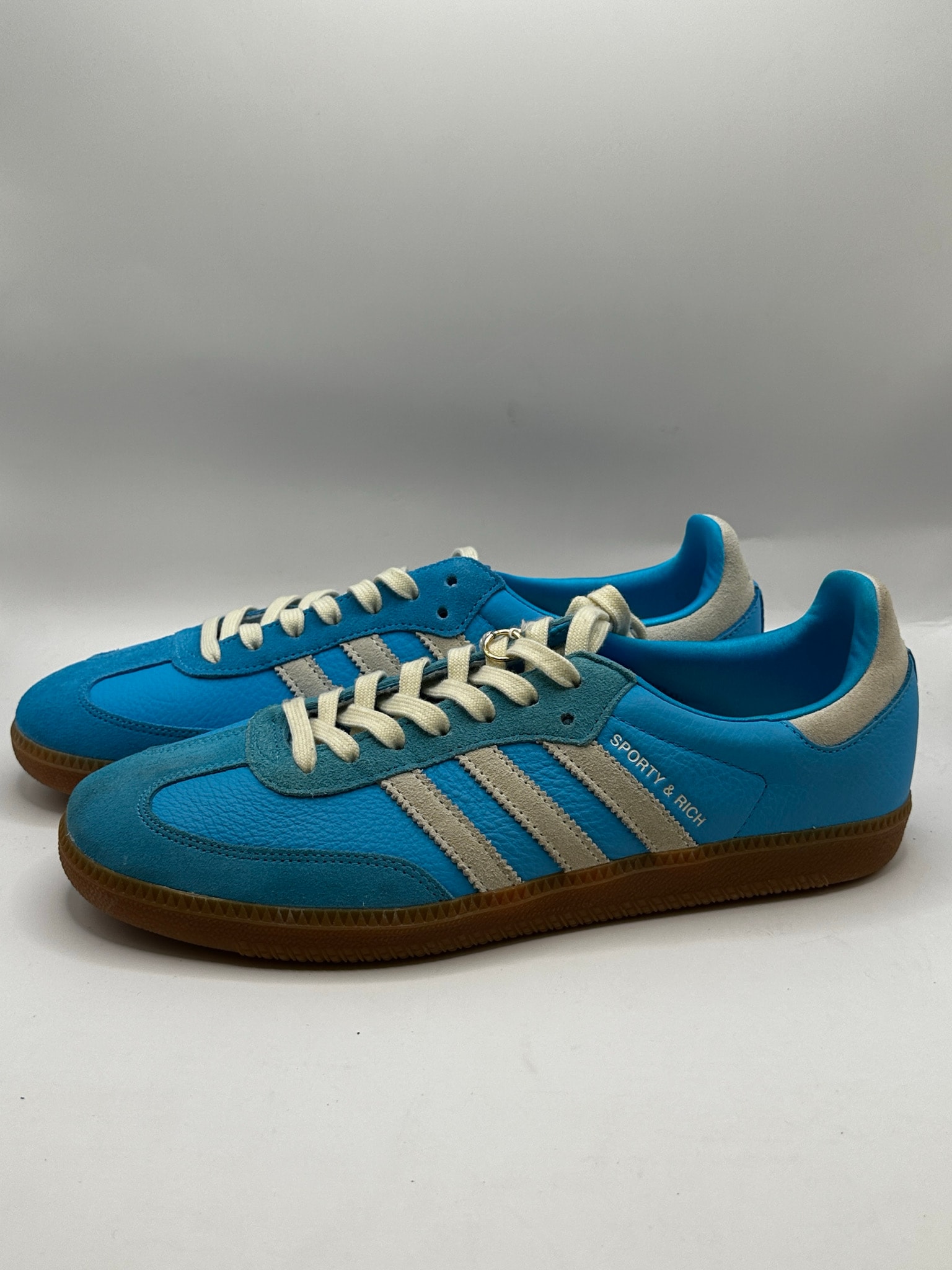 Sporty & Rich × adidas Samba OG "Blue Rush"