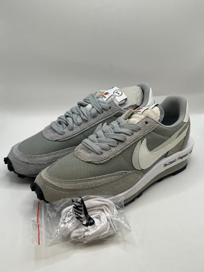 fragment design × sacai × Nike LD Waffle "Light Smoke Grey"