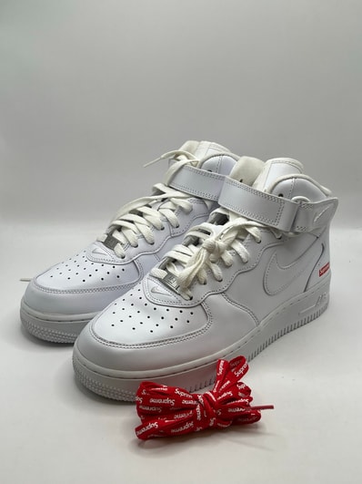 Supreme × Nike Air Force 1 Mid "White" FW24