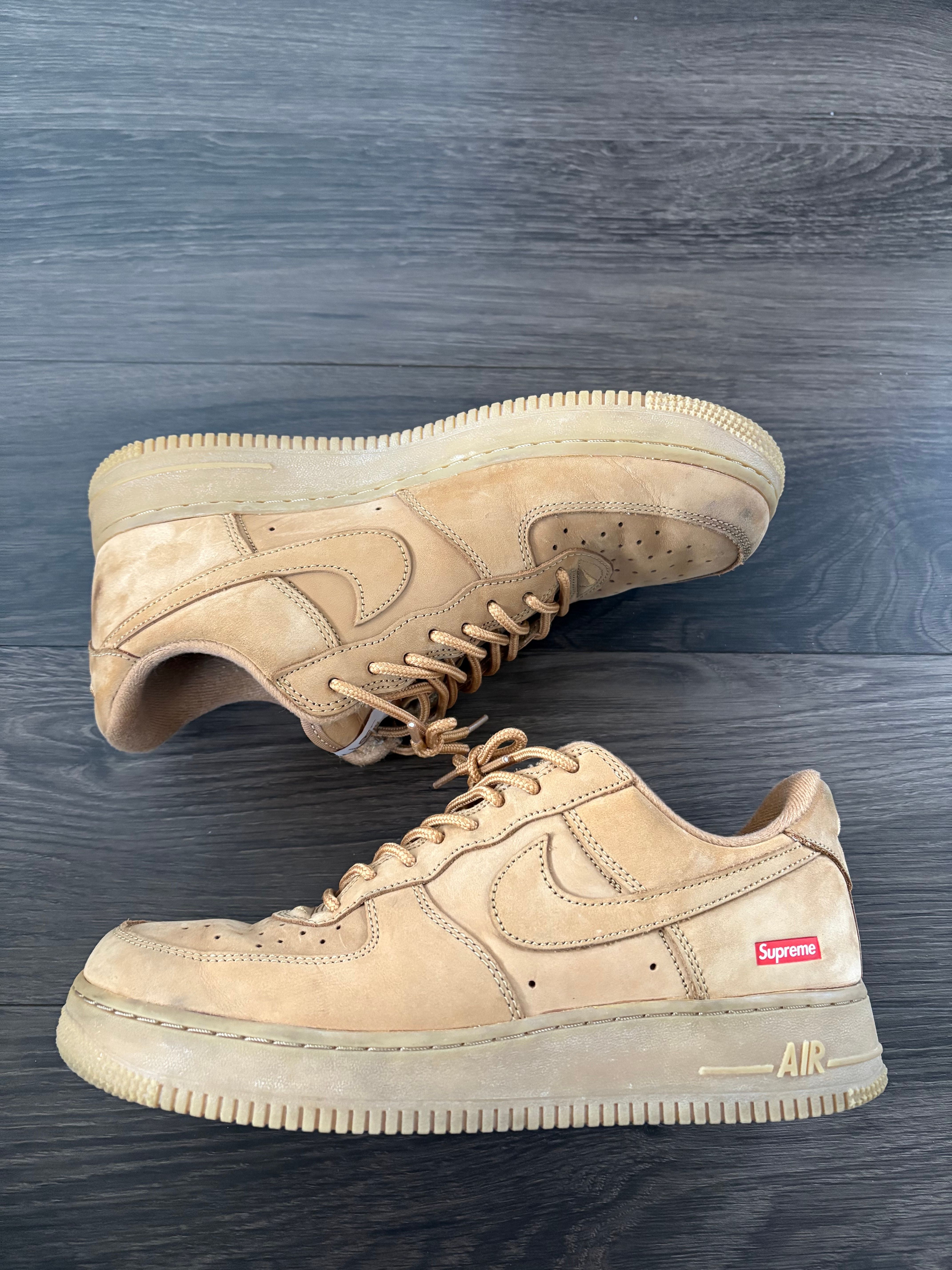 Supreme × Nike Air Force 1 Low "Flax/Wheat"