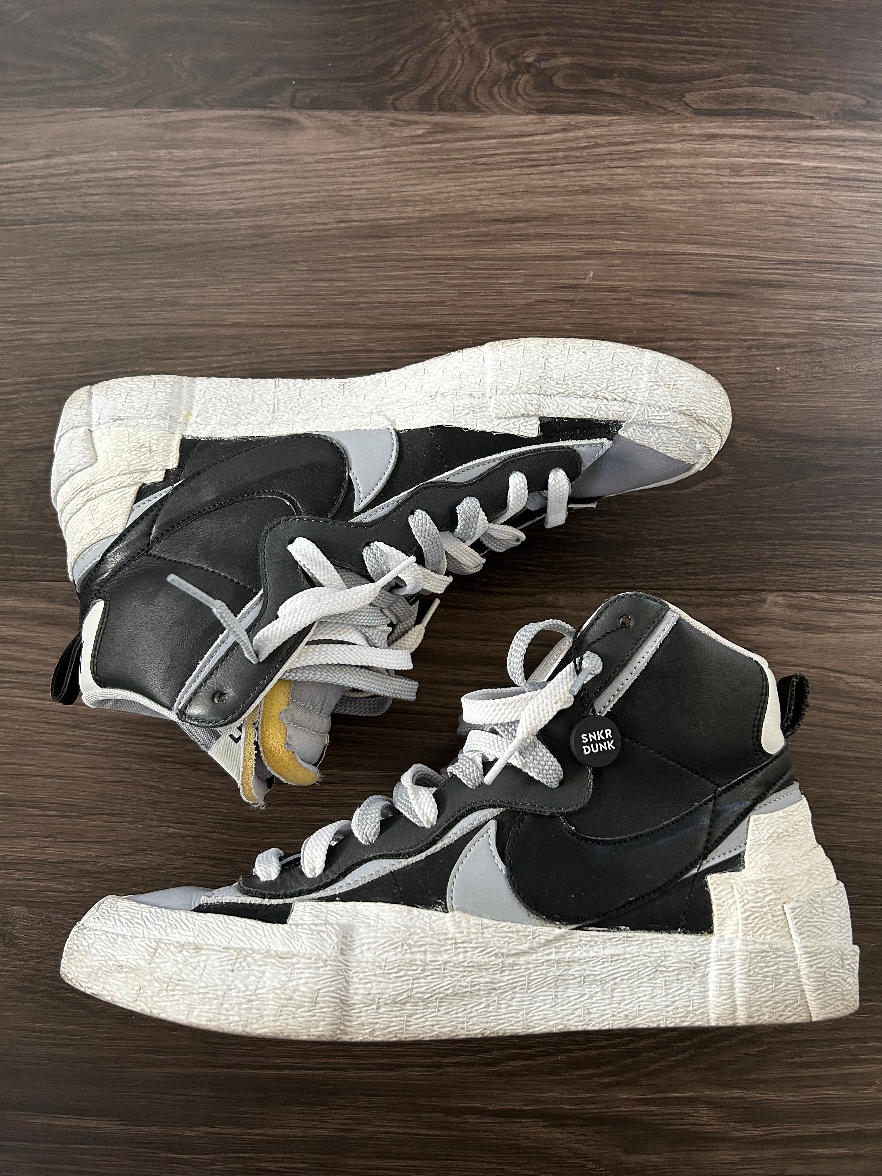 sacai × NIKE BLAZER MID "BLACK/WOLF GREY/WHITE"