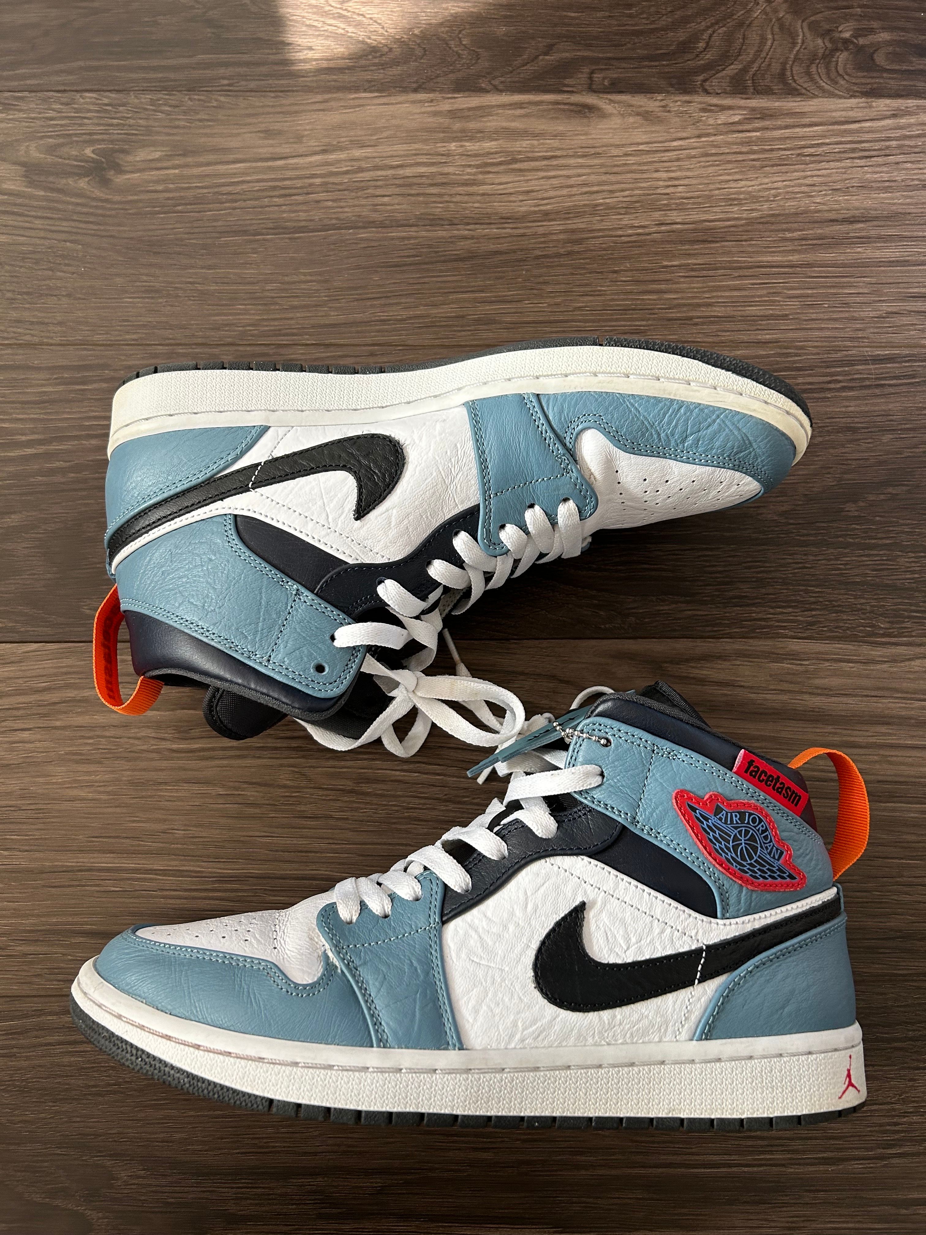 FACETASM × Nike Air Jordan 1 Mid "White/Navy"