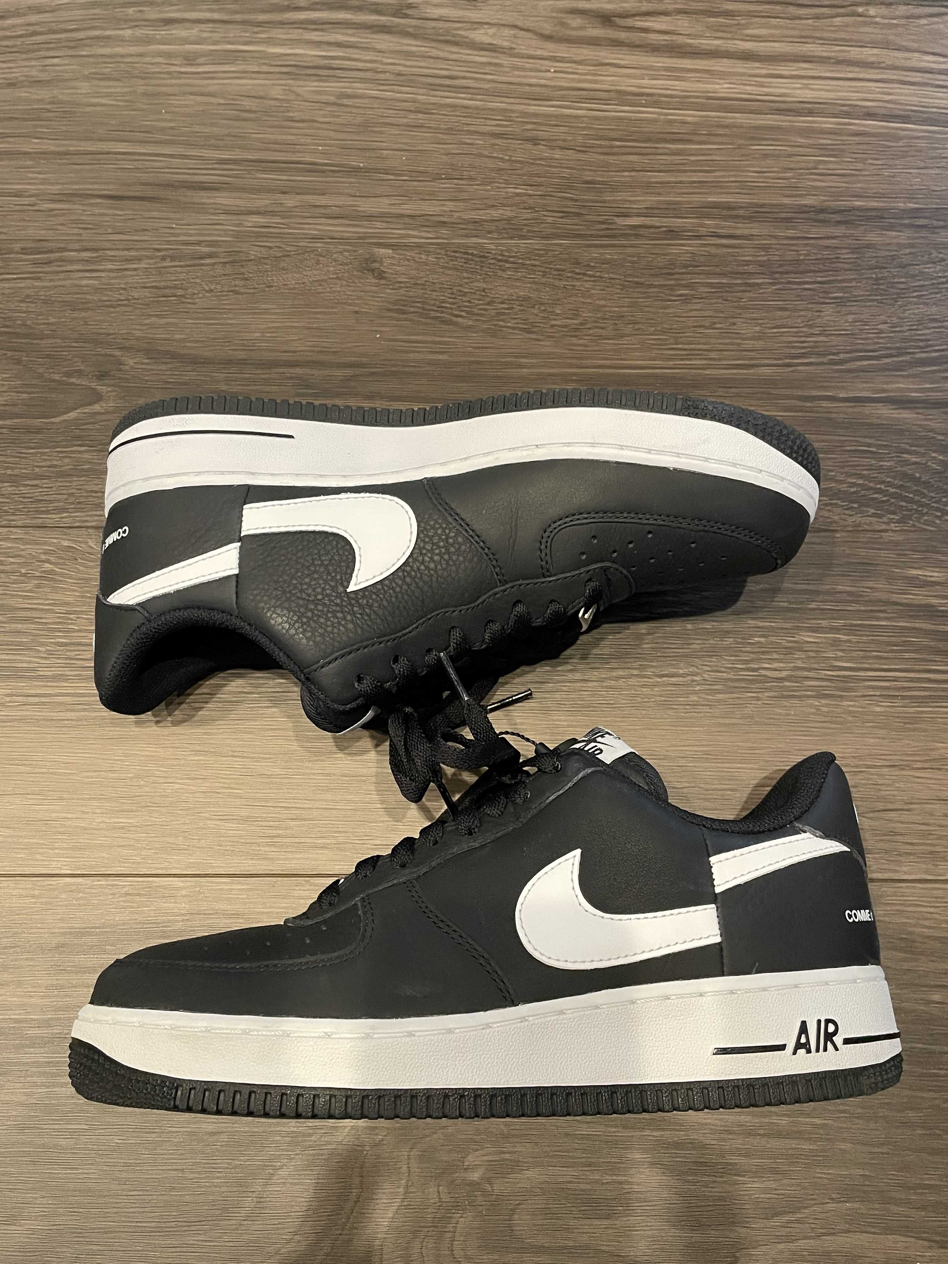 Supreme × COMME des GARCONS SHIRT × Nike Air Force 1 Low "Black/White" (2018)