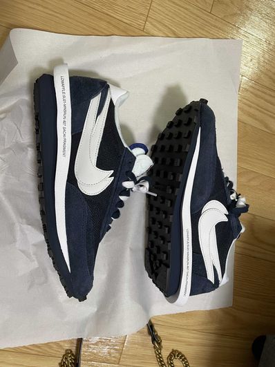 Fragment × sacai × Nike LD Waffle "Blackended Blue"