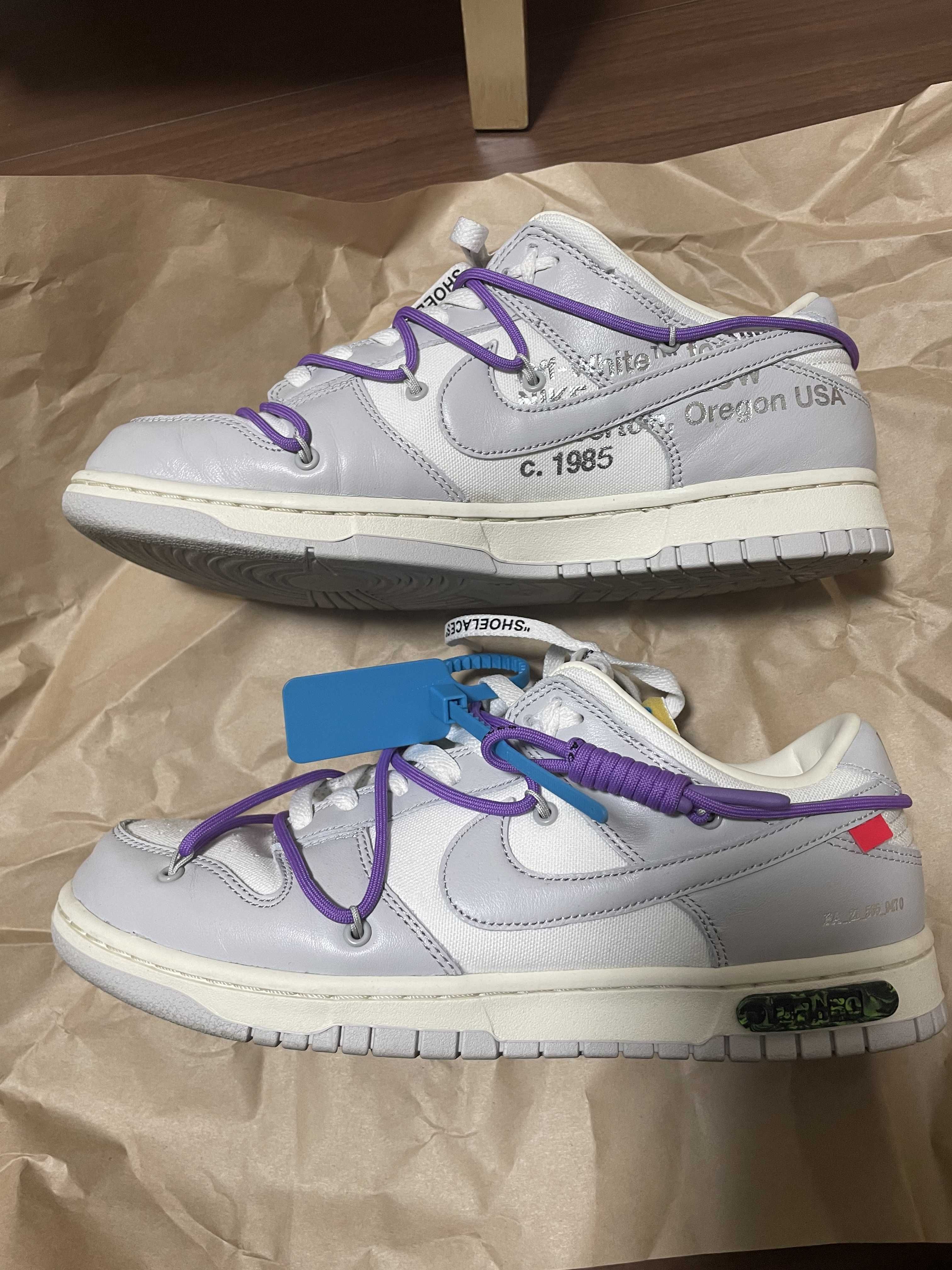 Off-White × Nike Dunk Low "Sail/Neutral Gray"