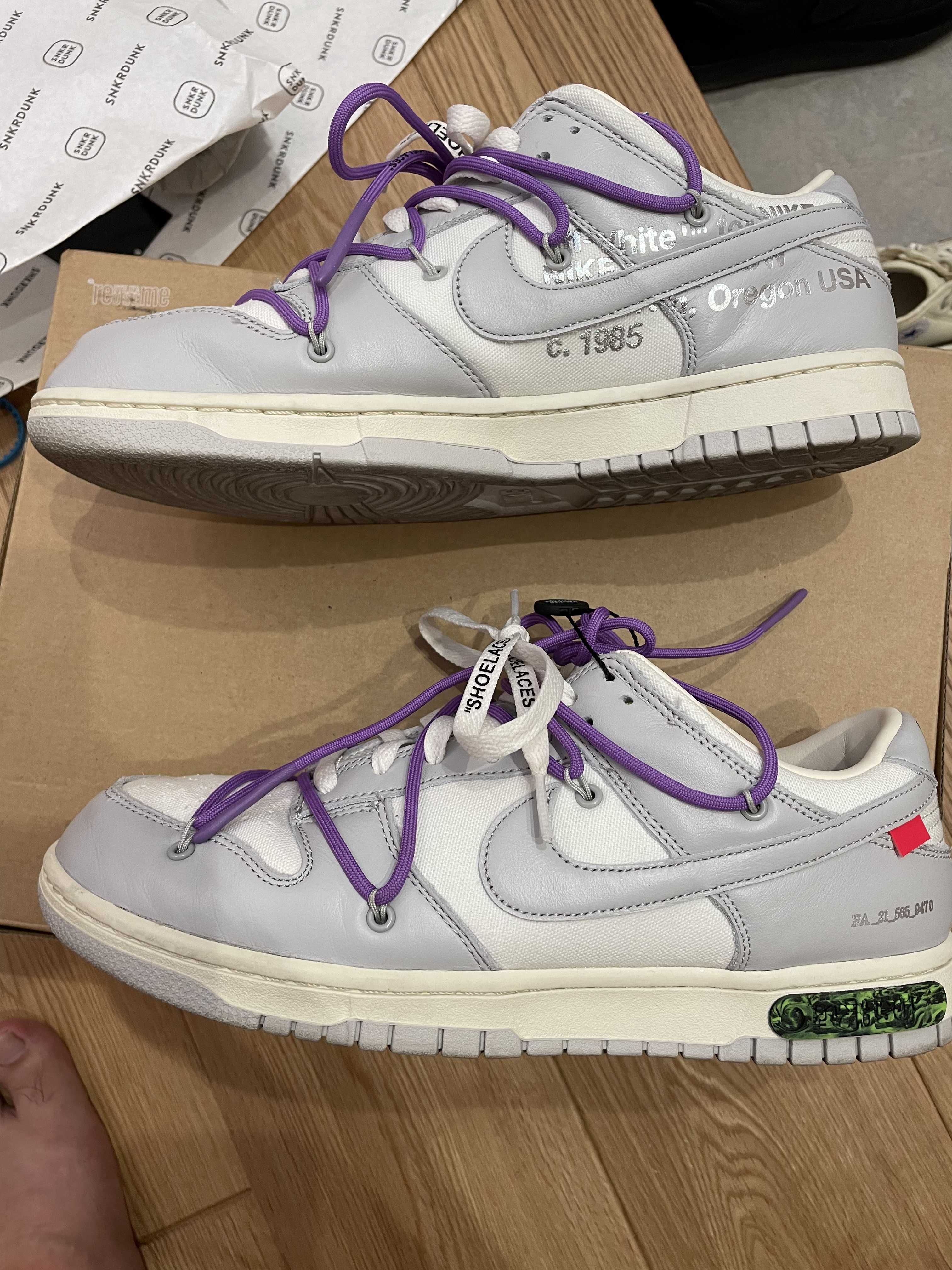 Off-White × Nike Dunk Low "Sail/Neutral Gray"