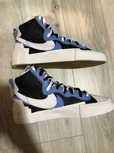 sacai × NIKE BLAZER MID "BLACK / BLUE"
