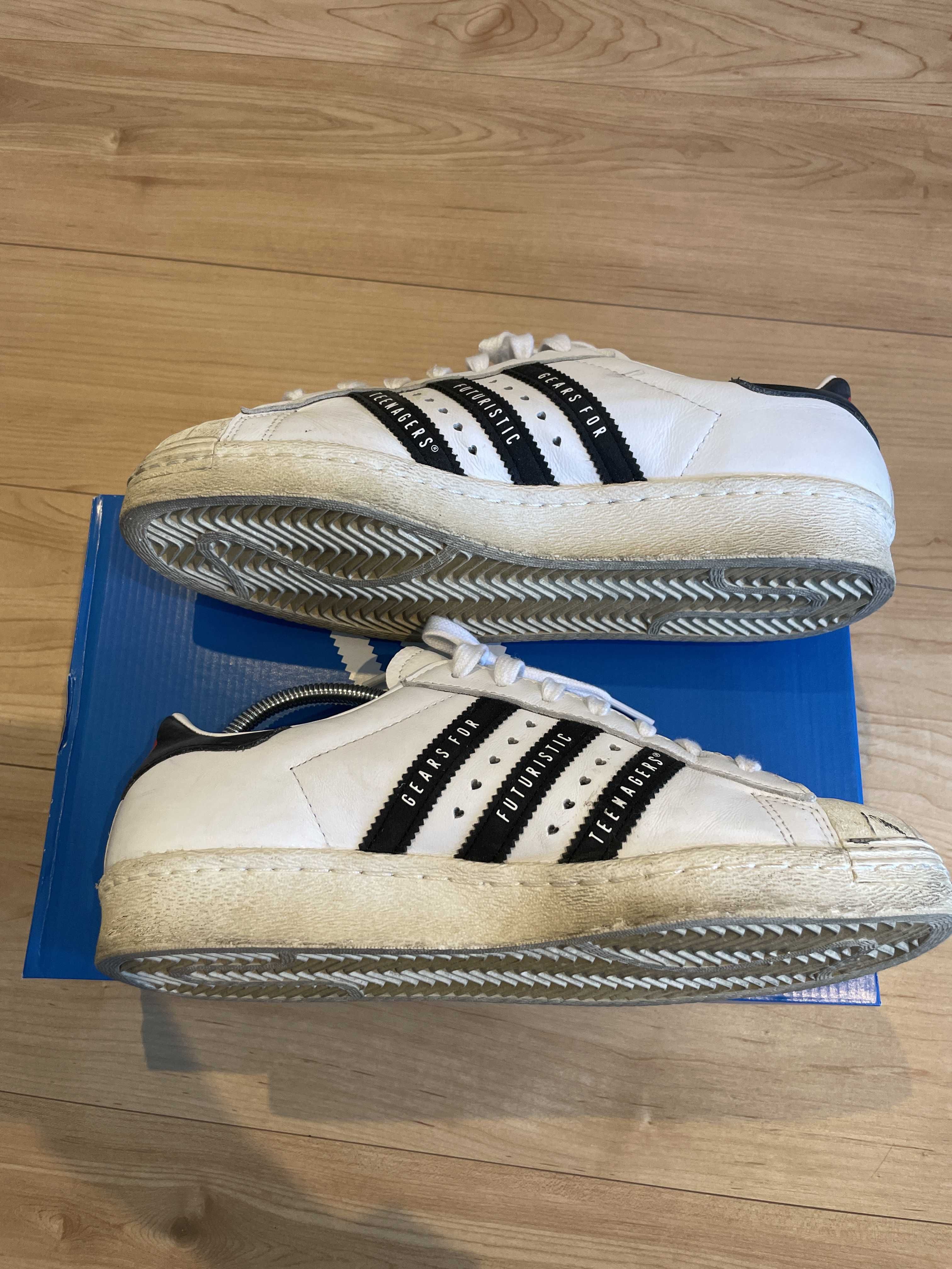 HUMAN MADE × adidas Superstar 80s "White/Black"