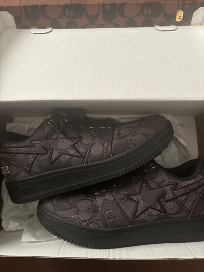 A Bating Ape × Coach Bapesta "Black"