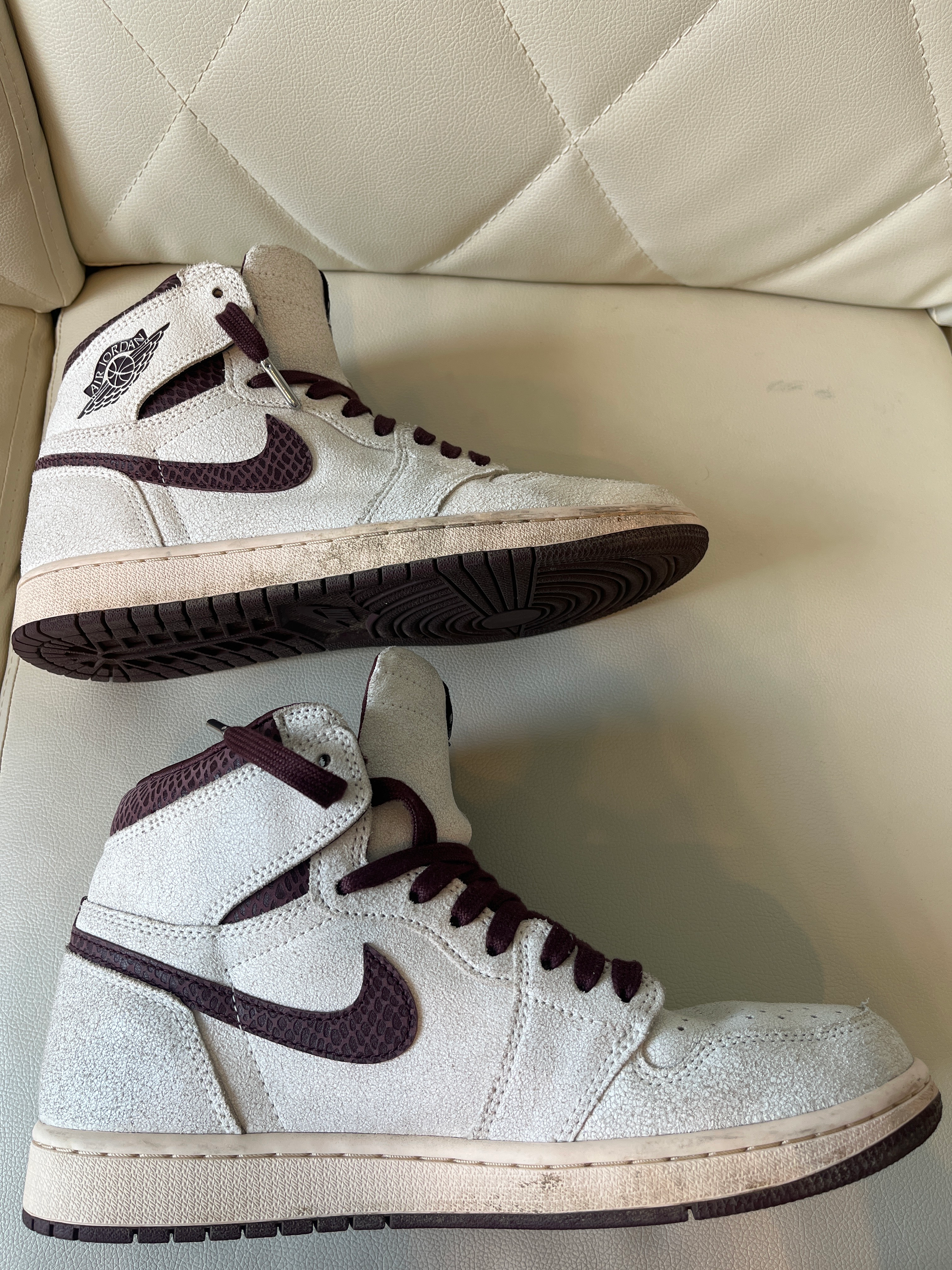 A Ma Maniere × Nike Air Jordan 1 Retro High OG "Sail and Burgundy"