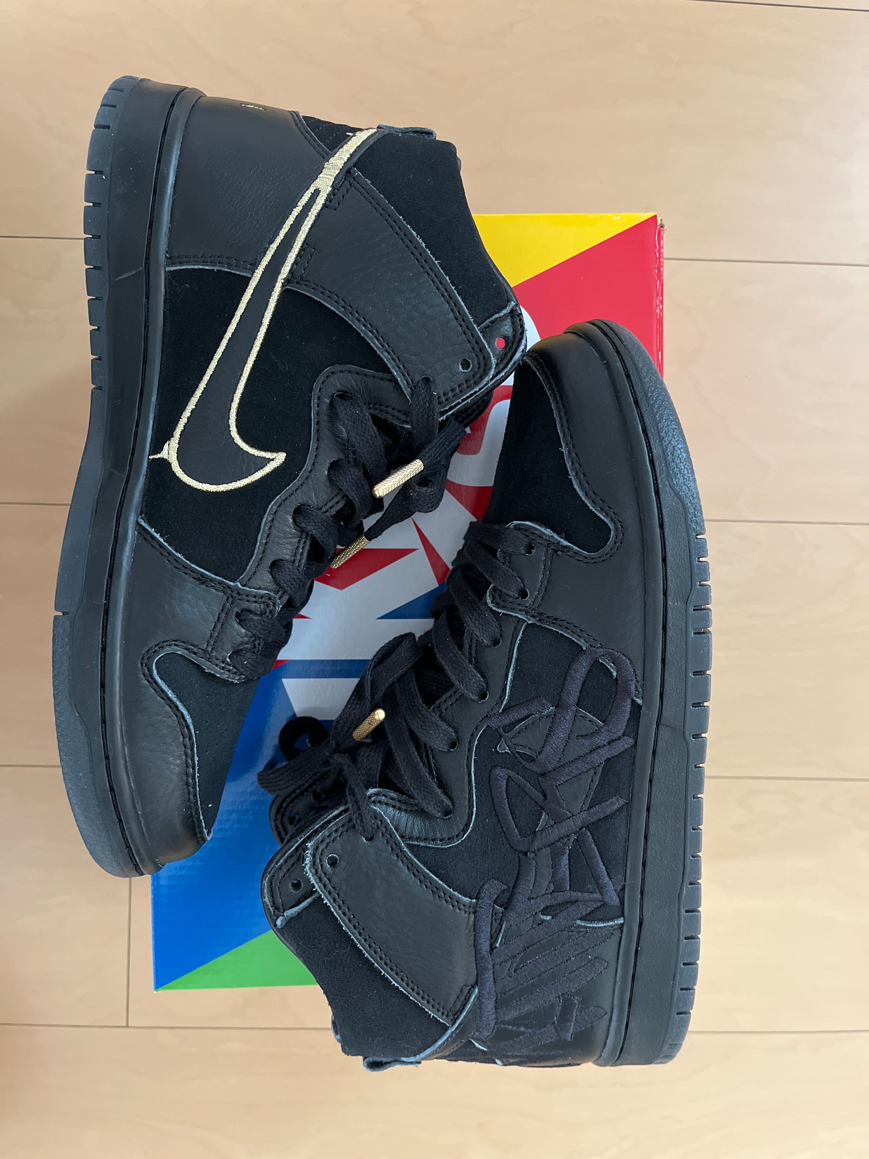 Faust × Nike SB Dunk High "Black and Metallic Gold"