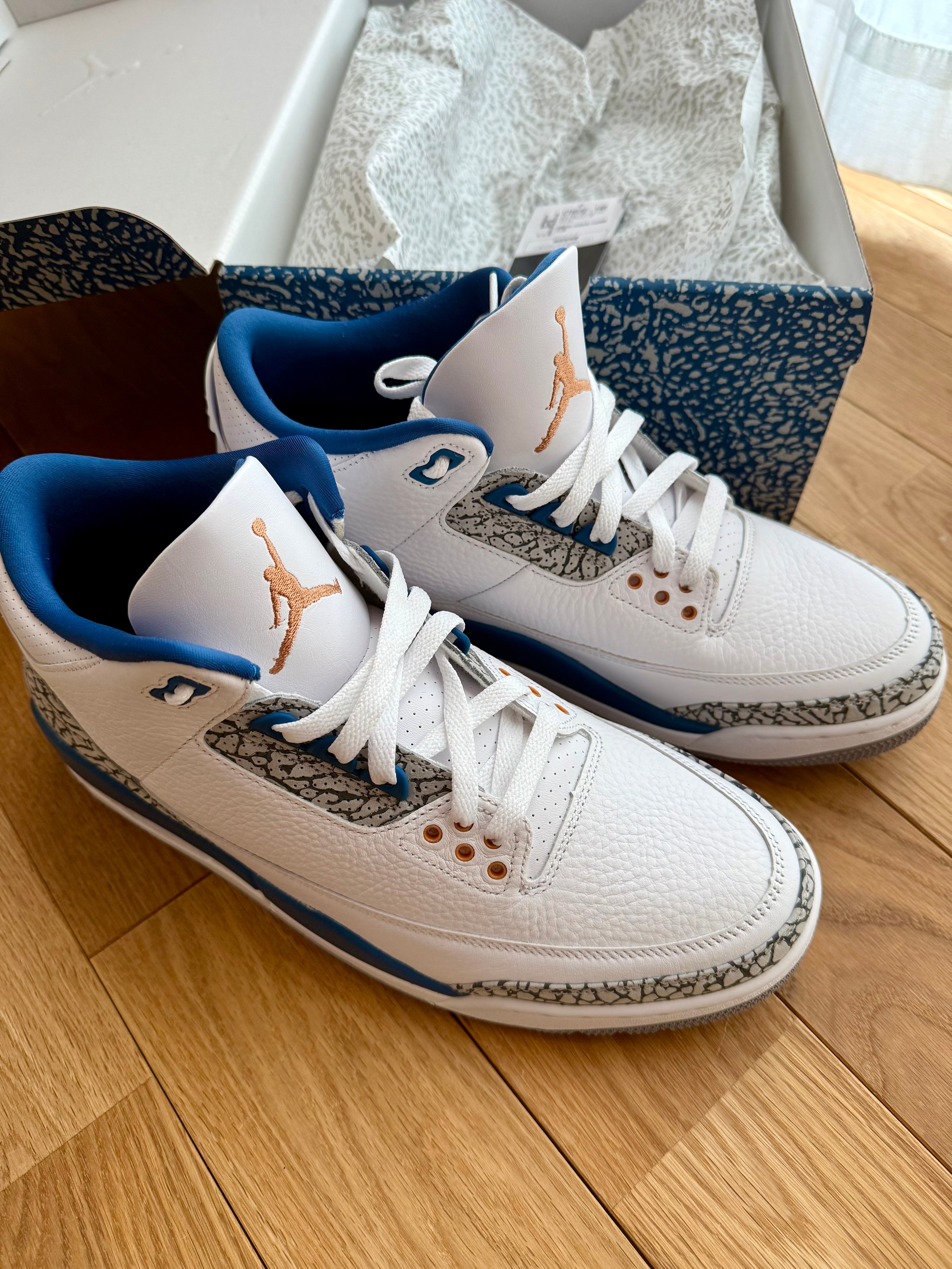 ナイキ エアジョーダン3 レトロ "トゥルーブルー アンド コッパー"