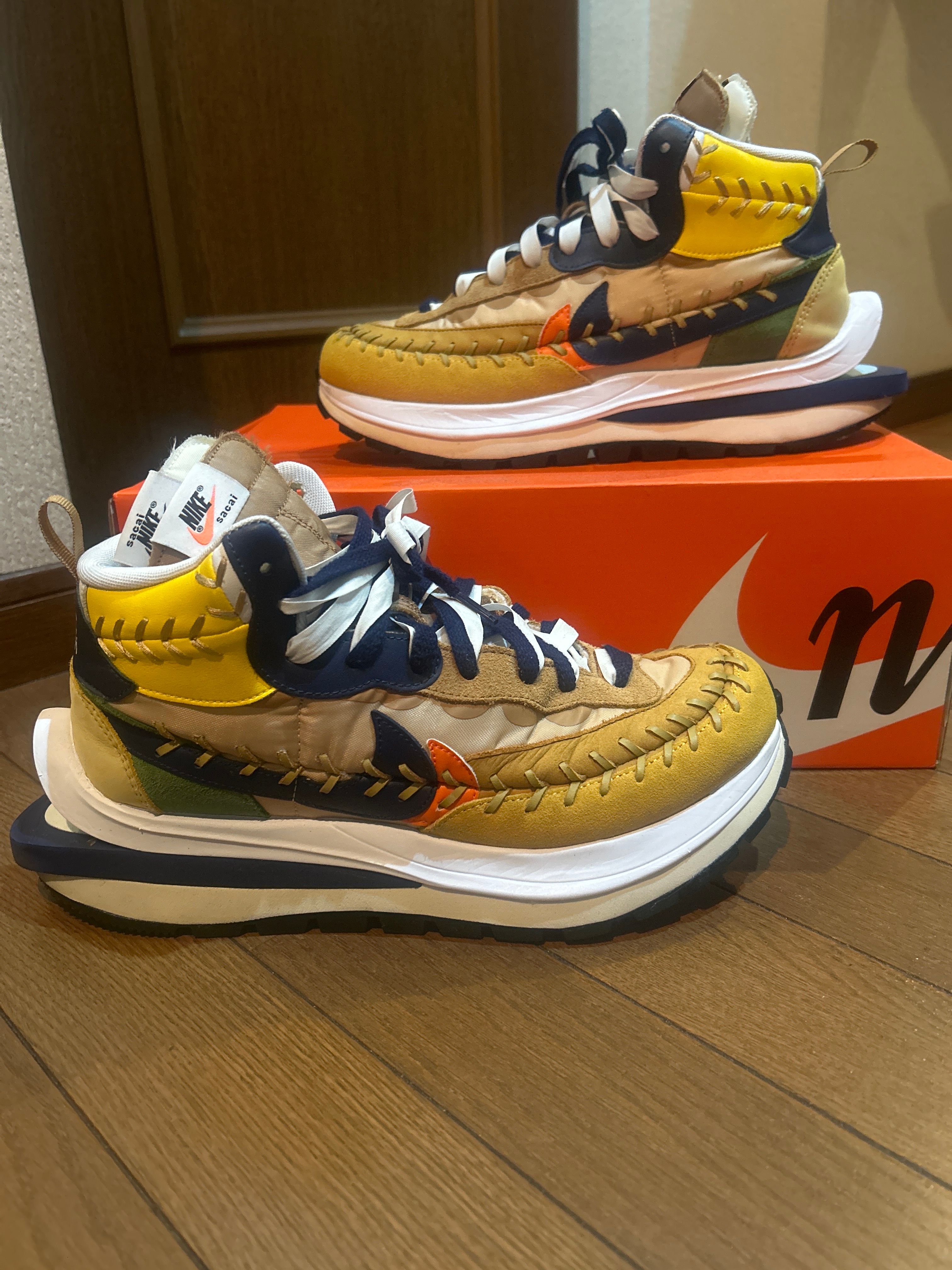 Jean-Paul Gaultier × sacai × Nike VaporWaffle "Sesame/Multi Color"