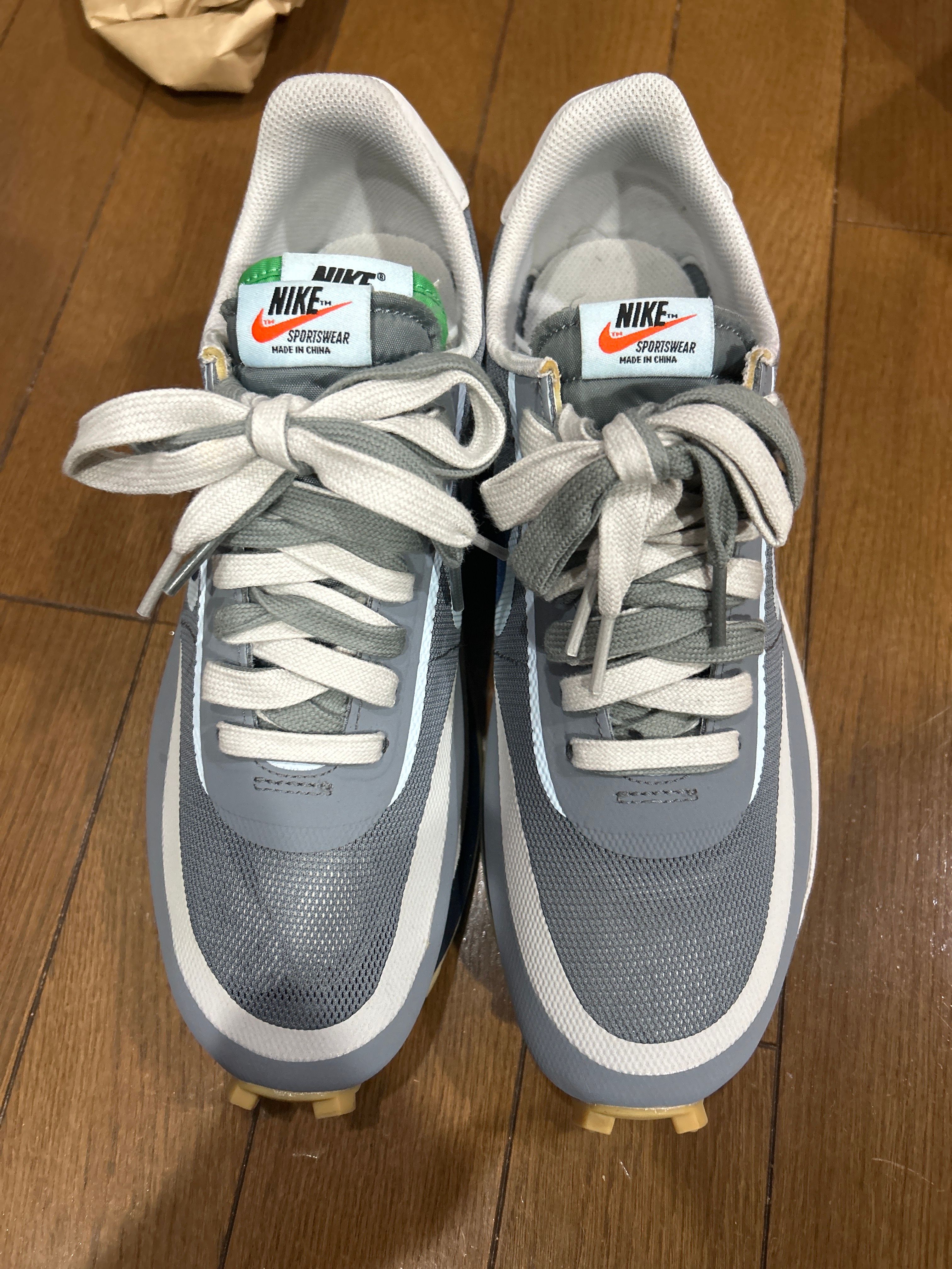 CLOT × Sacai × Nike LD Waffle "Grey Obsidian/Cool Grey"