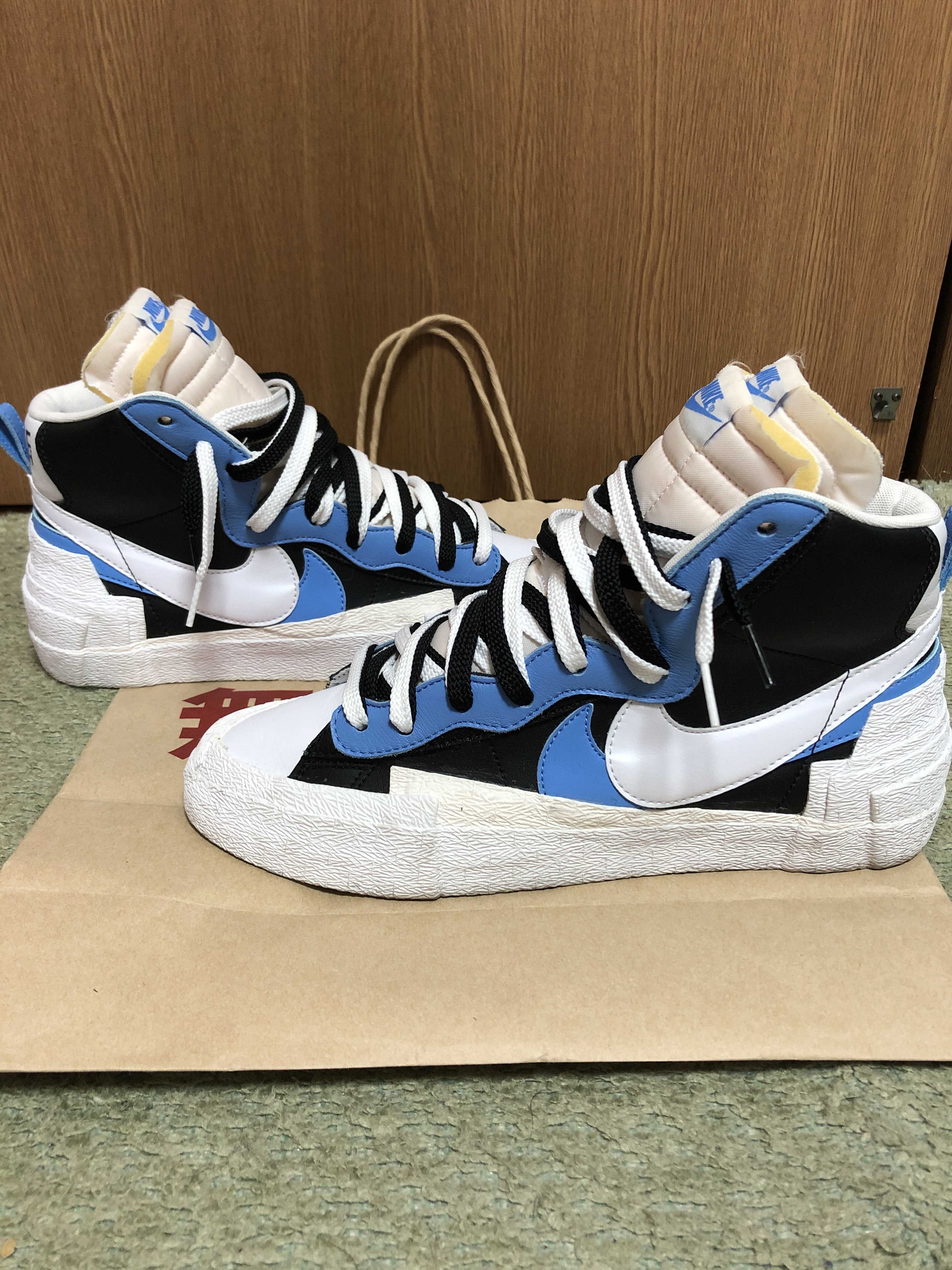 sacai × NIKE BLAZER MID "BLACK / BLUE"