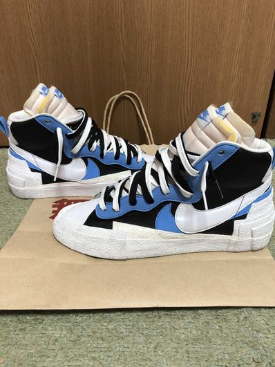 sacai × NIKE BLAZER MID "BLACK / BLUE"