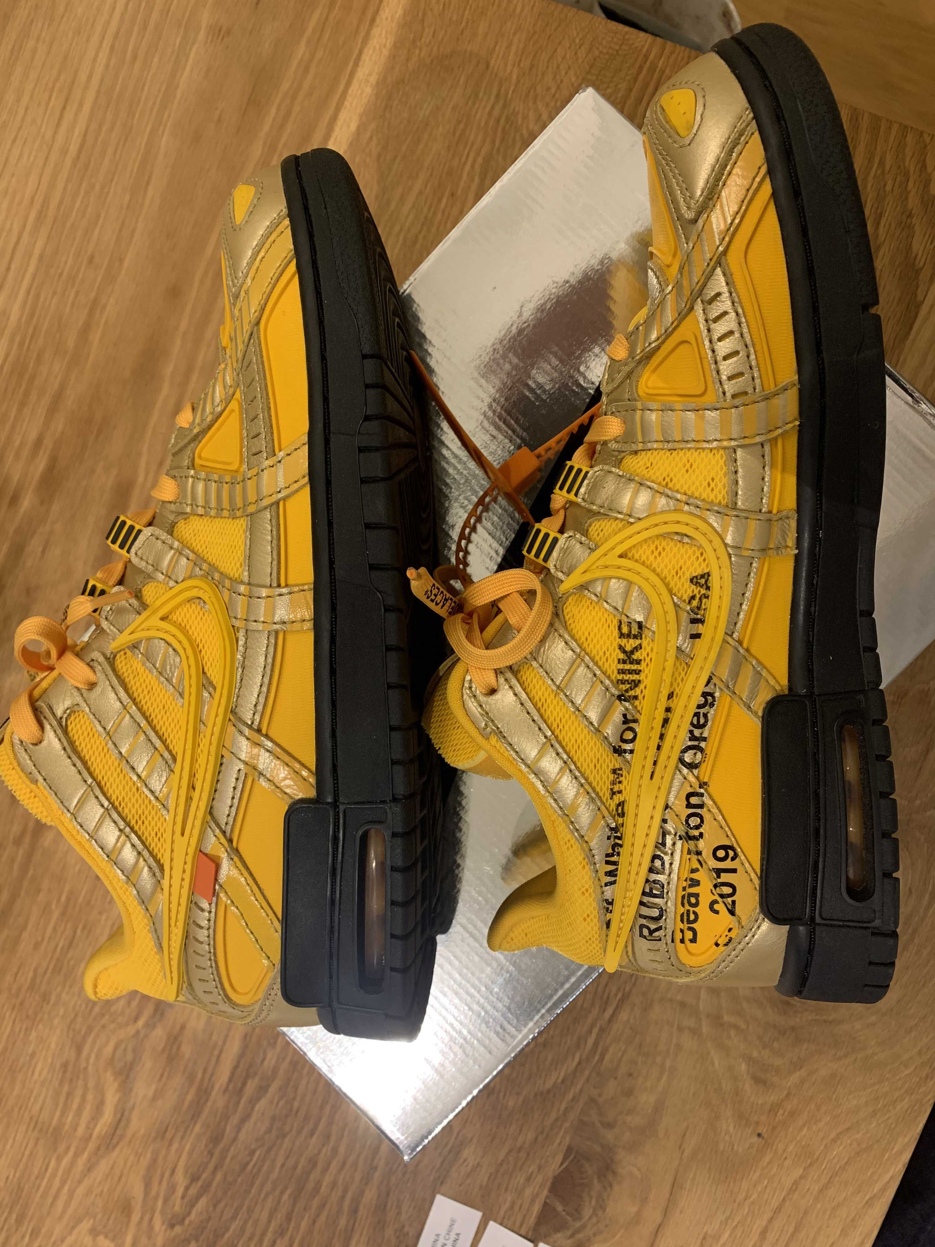 Off-White × Nike Air Rubber Dunk "University Gold"