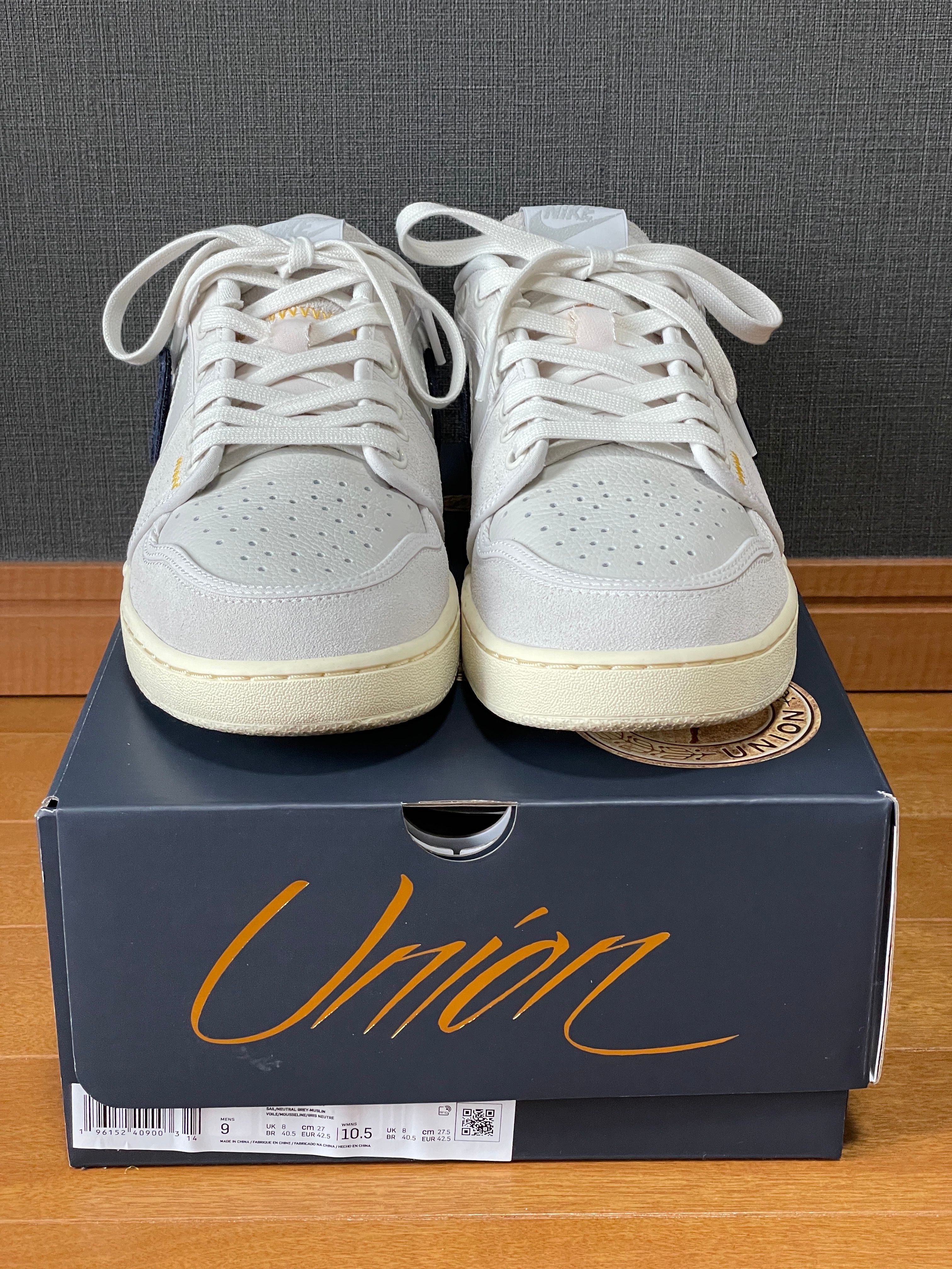 UNION × Nike Air Jordan 1 Low KO "Sail Leather"
