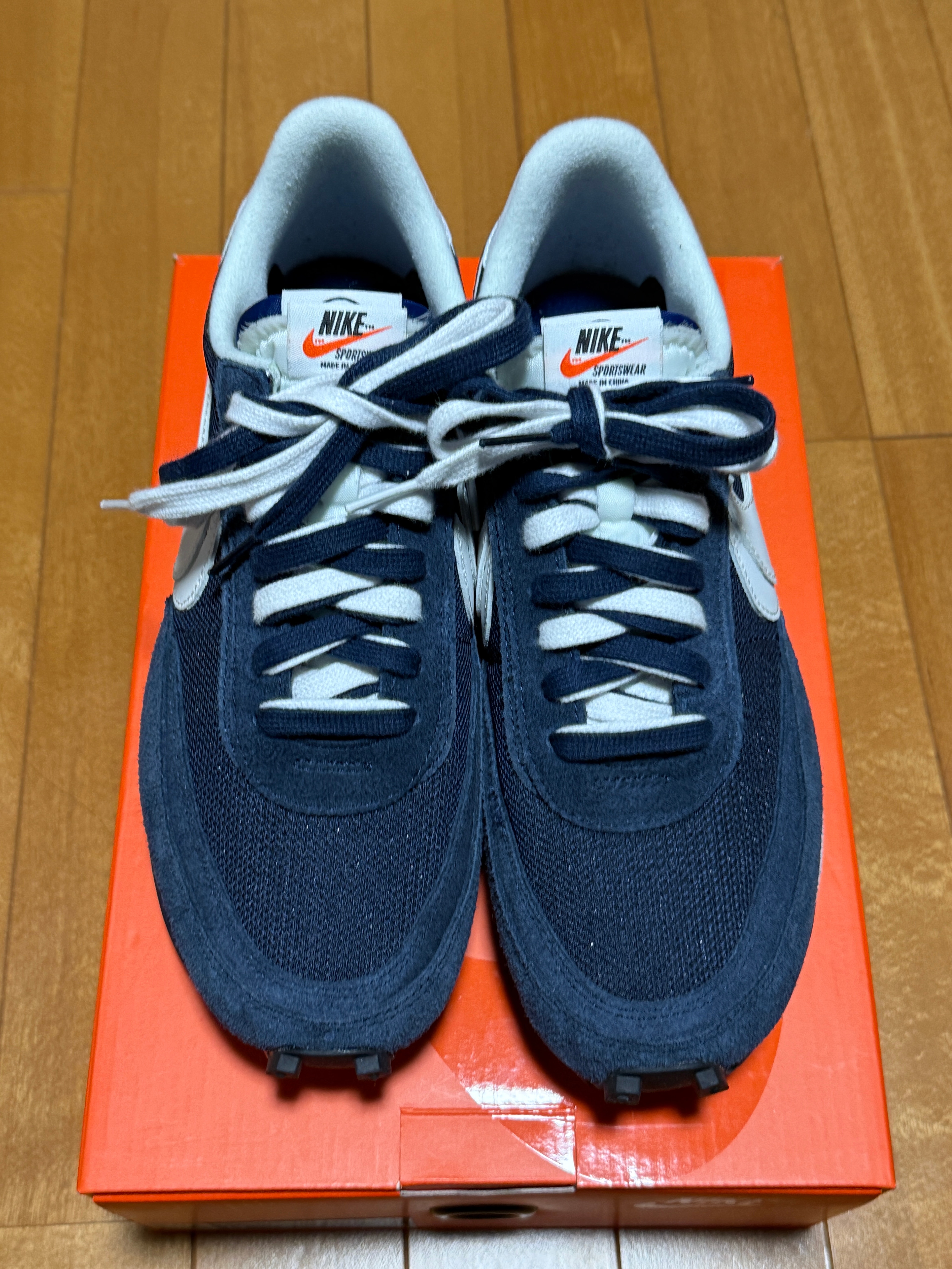 fragment design × sacai × Nike LD Waffle "Blackended Blue"