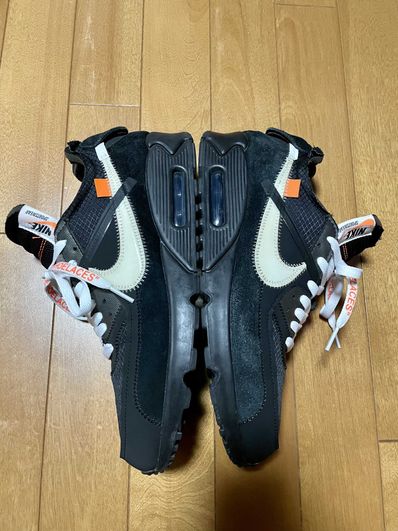 Off-White × Nike Air Max 90 "Black/Black-Cone-White"