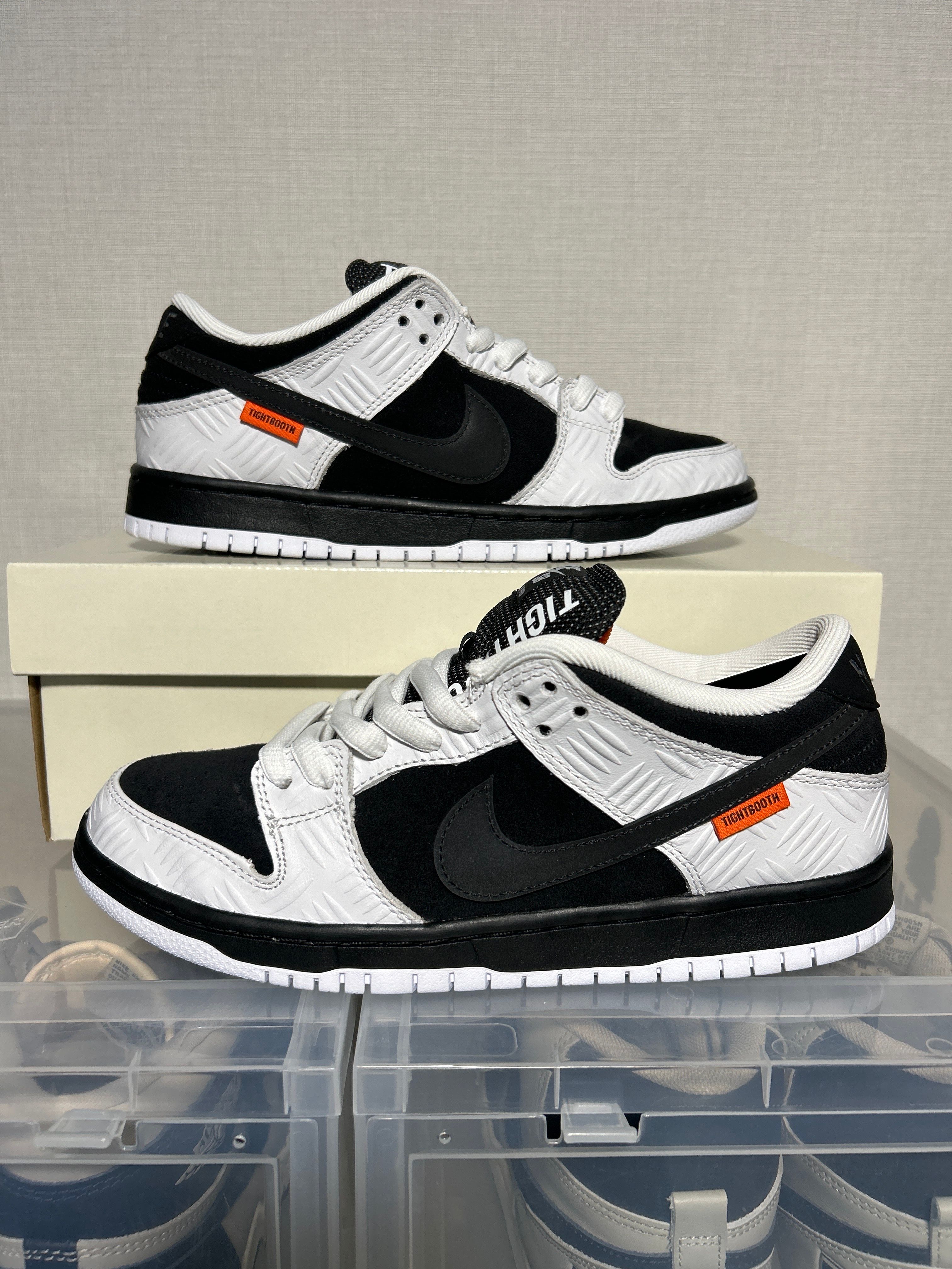 TIGHTBOOTH × Nike SB Dunk Low Pro QS "Black and White"