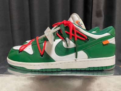 Off-White × Nike Dunk Low "White/Pine Green"