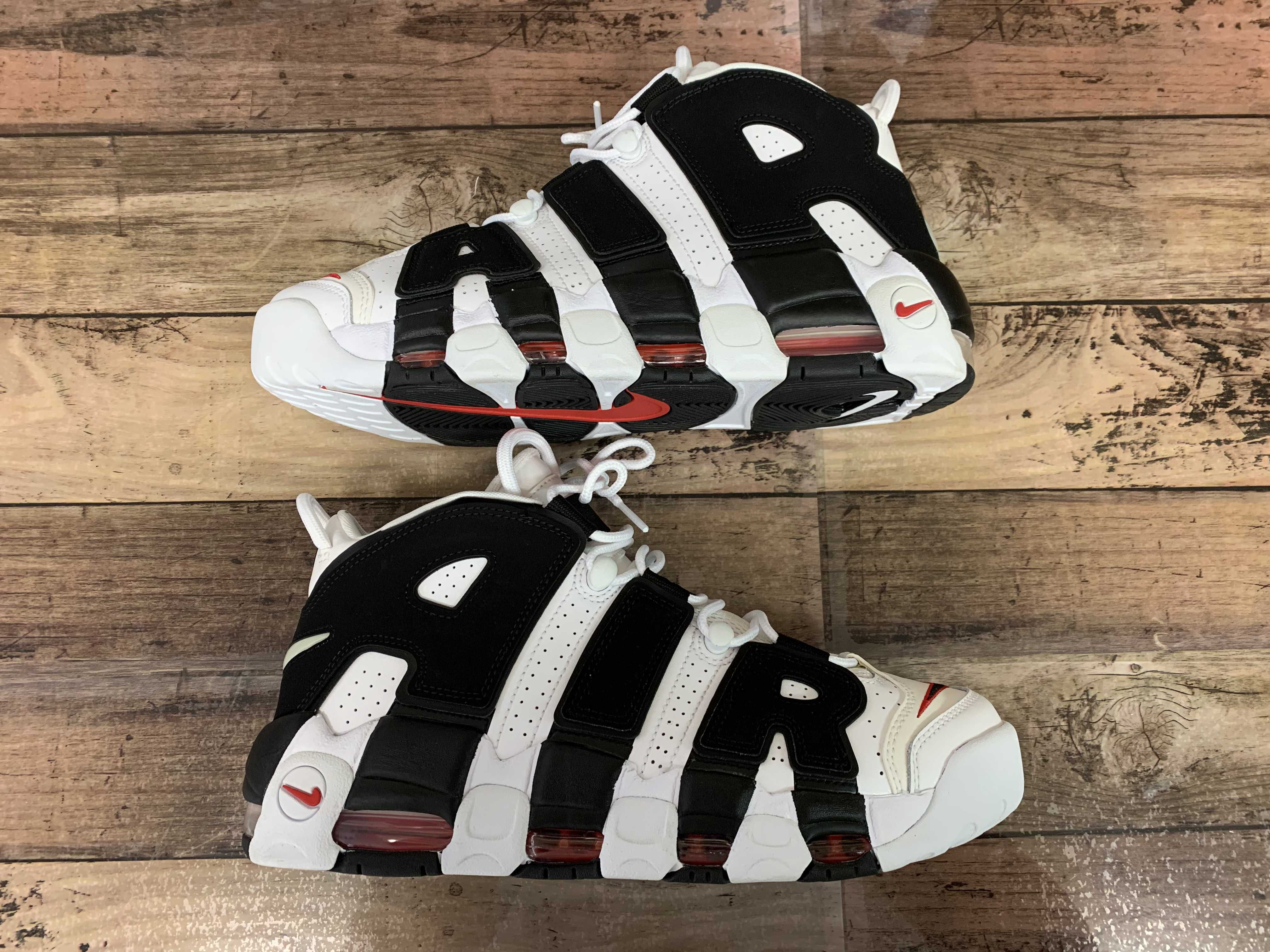 NIKE AIR MORE UPTEMPO "WHITE/BLACK/UNIVERSITY RED"(2020)