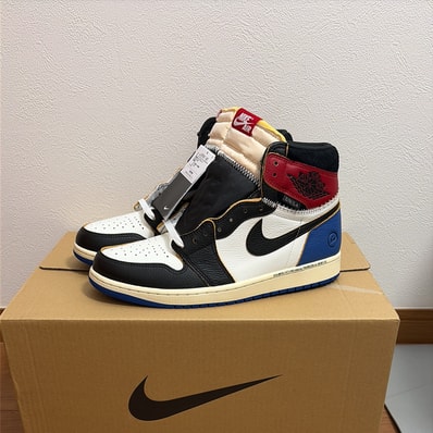 fragment design × UNION × Nike Air Jordan 1 High OG "Black/Varsity Red"