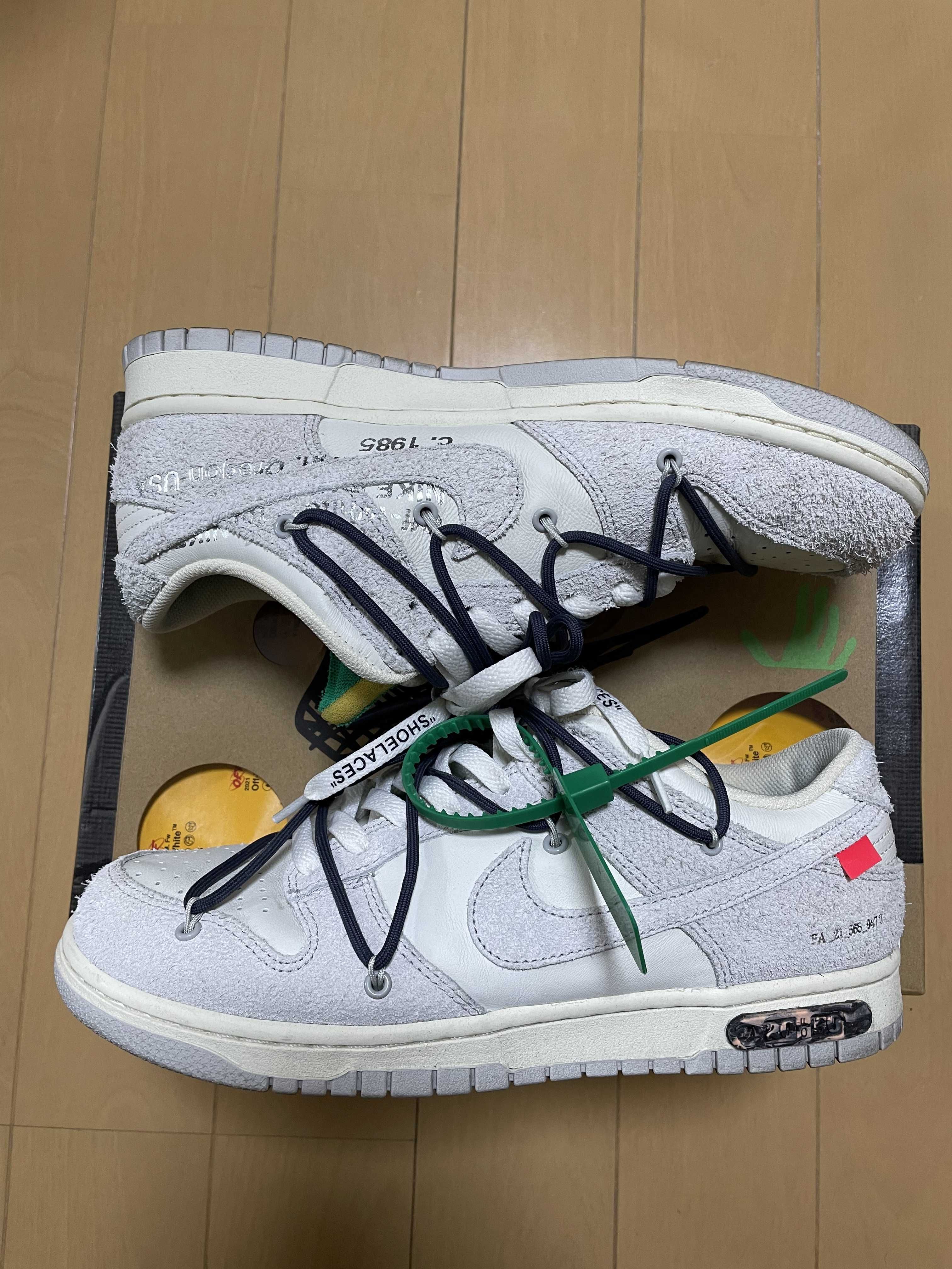 Off-White × Nike Dunk Low "Sail/Neutral Grey/Gridiron"