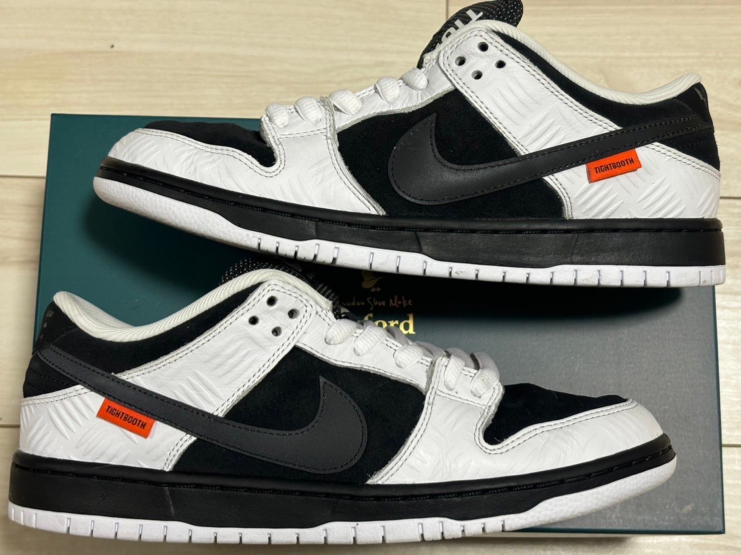 TIGHTBOOTH × Nike SB Dunk Low Pro QS "Black and White"