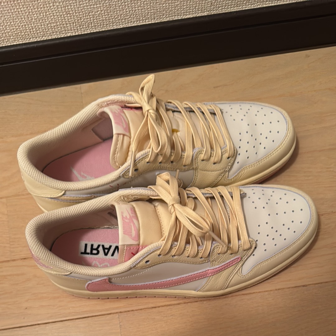 Travis Scott × Nike Air Jordan 1 Retro Low OG "Muslin/Shy Pink"