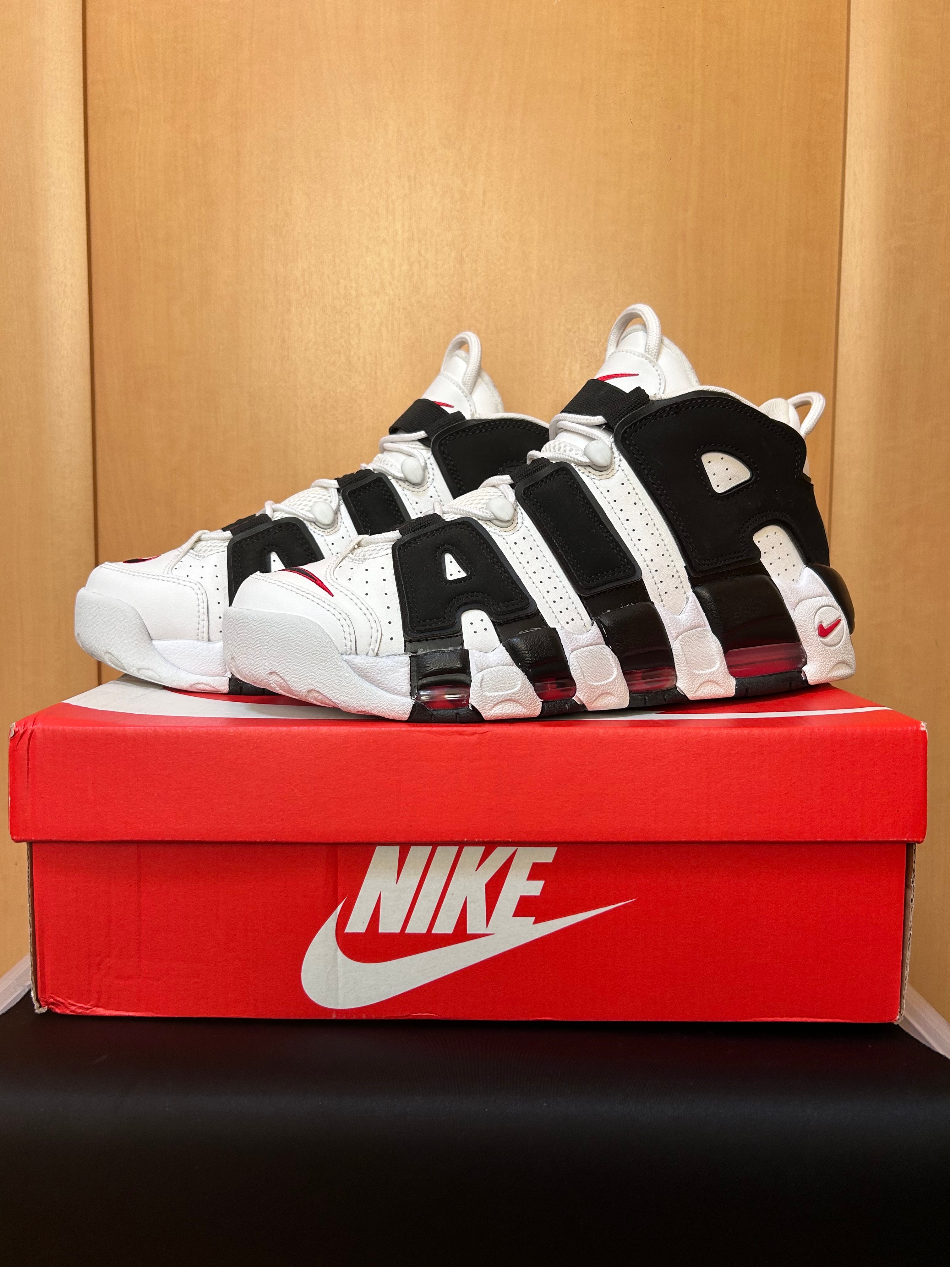 NIKE AIR MORE UPTEMPO "WHITE/BLACK/UNIVERSITY RED"(2020)
