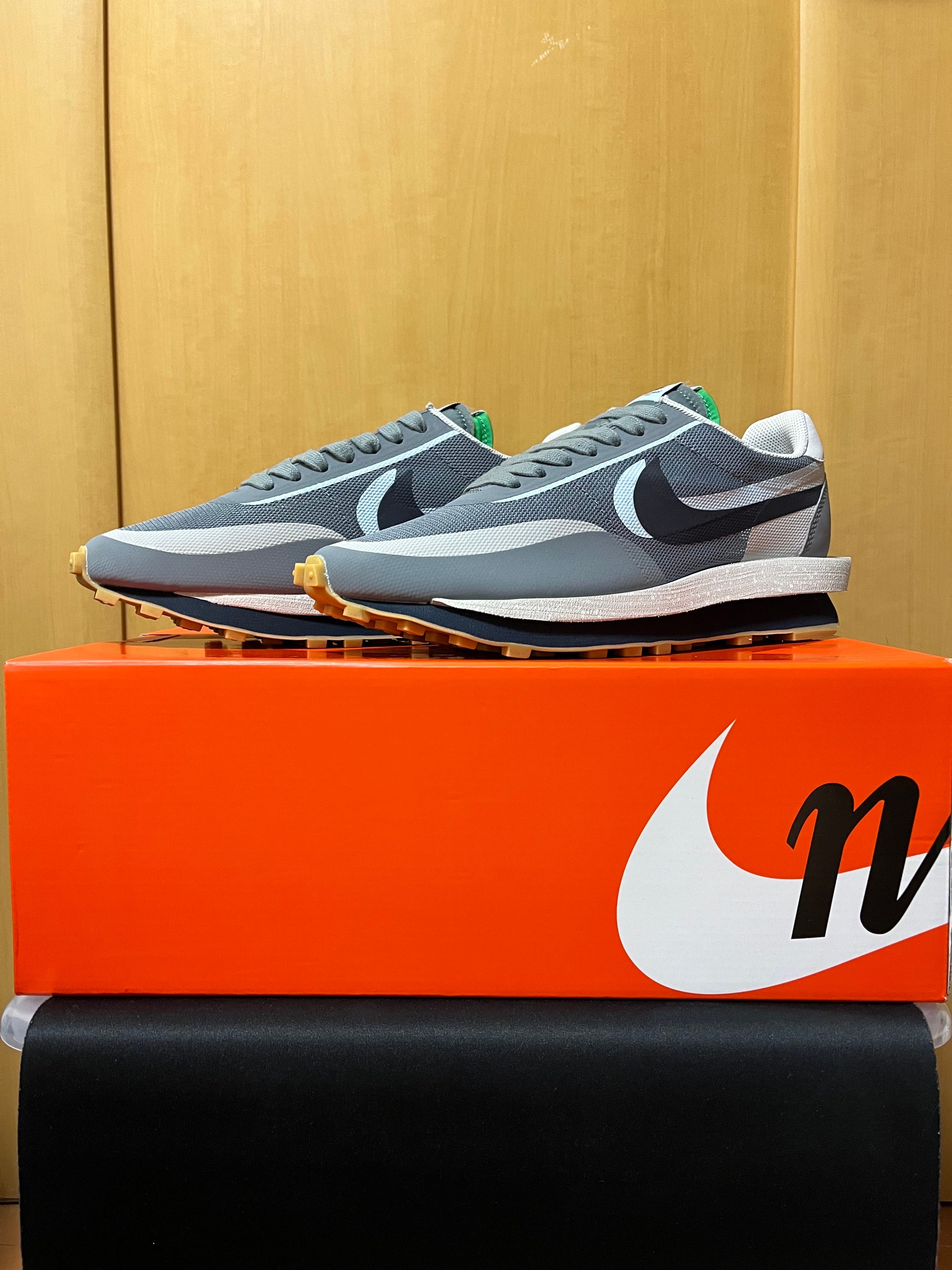 CLOT × Sacai × Nike LD Waffle "Grey Obsidian/Cool Grey"