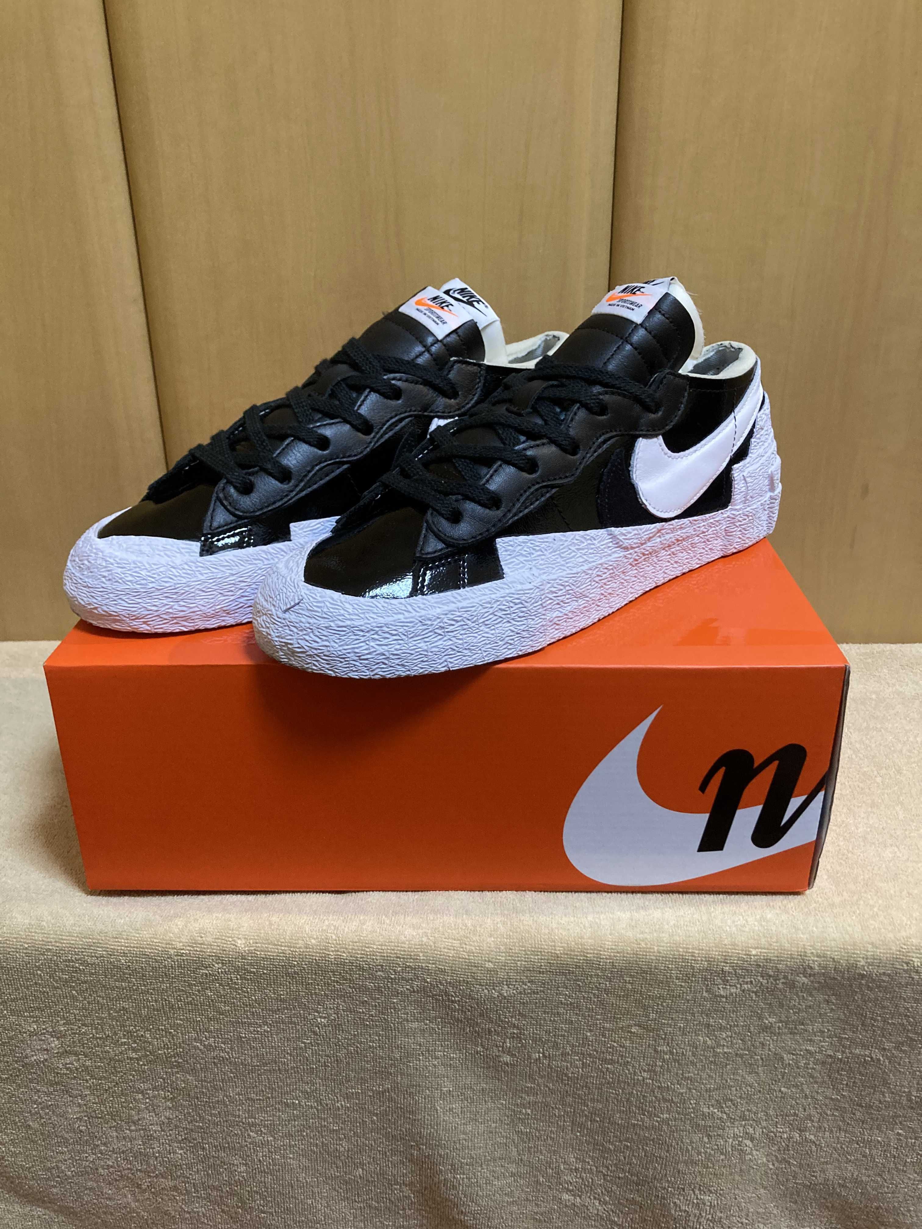 sacai × Nike Blazer Low "Black Patent Leather"