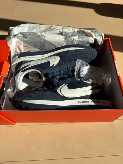 Fragment × sacai × Nike LD Waffle "Blackended Blue"