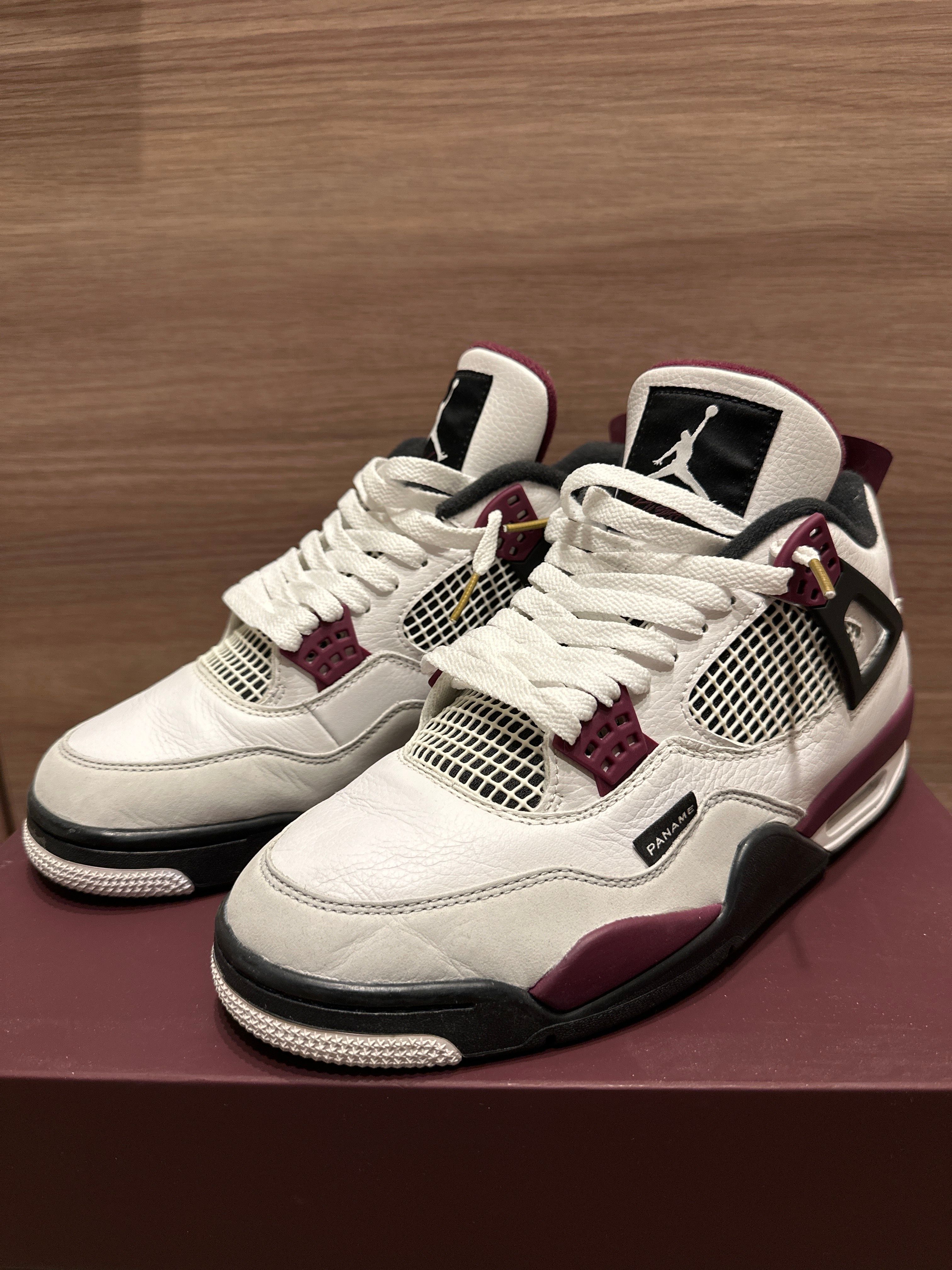Paris Saint Germain ×Nike Air Jordan 4 Retro "White/Bordeaux/Neutral Gray"